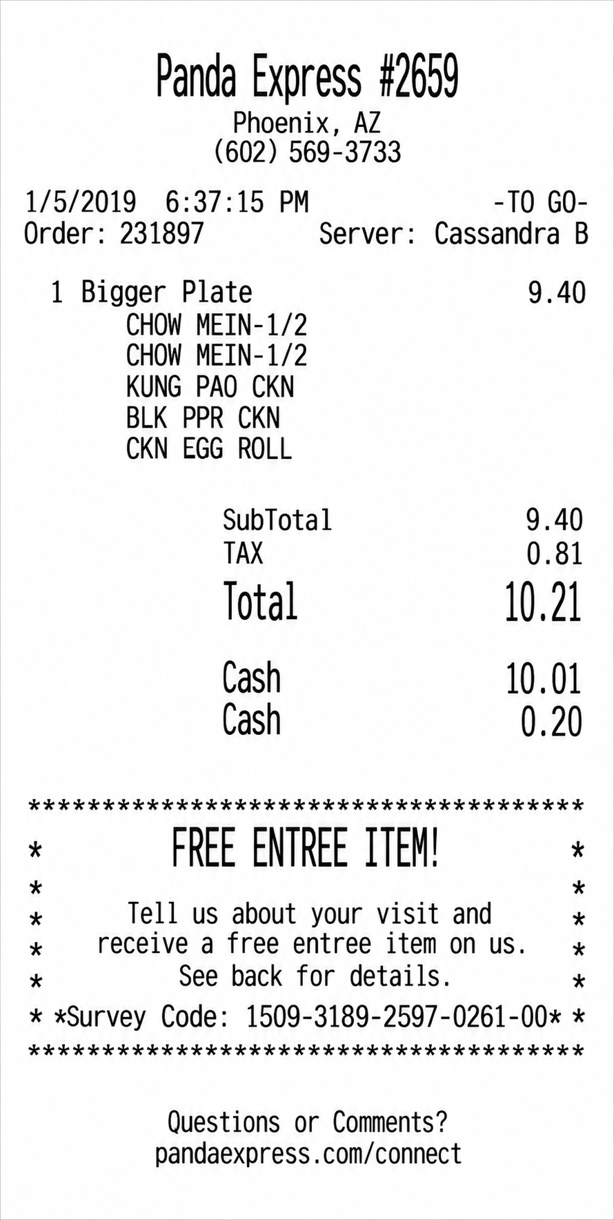 Panda Express Restaurant Purchase Receipt - Free AI Receipt Generator, 50+ Real Receipt Examples