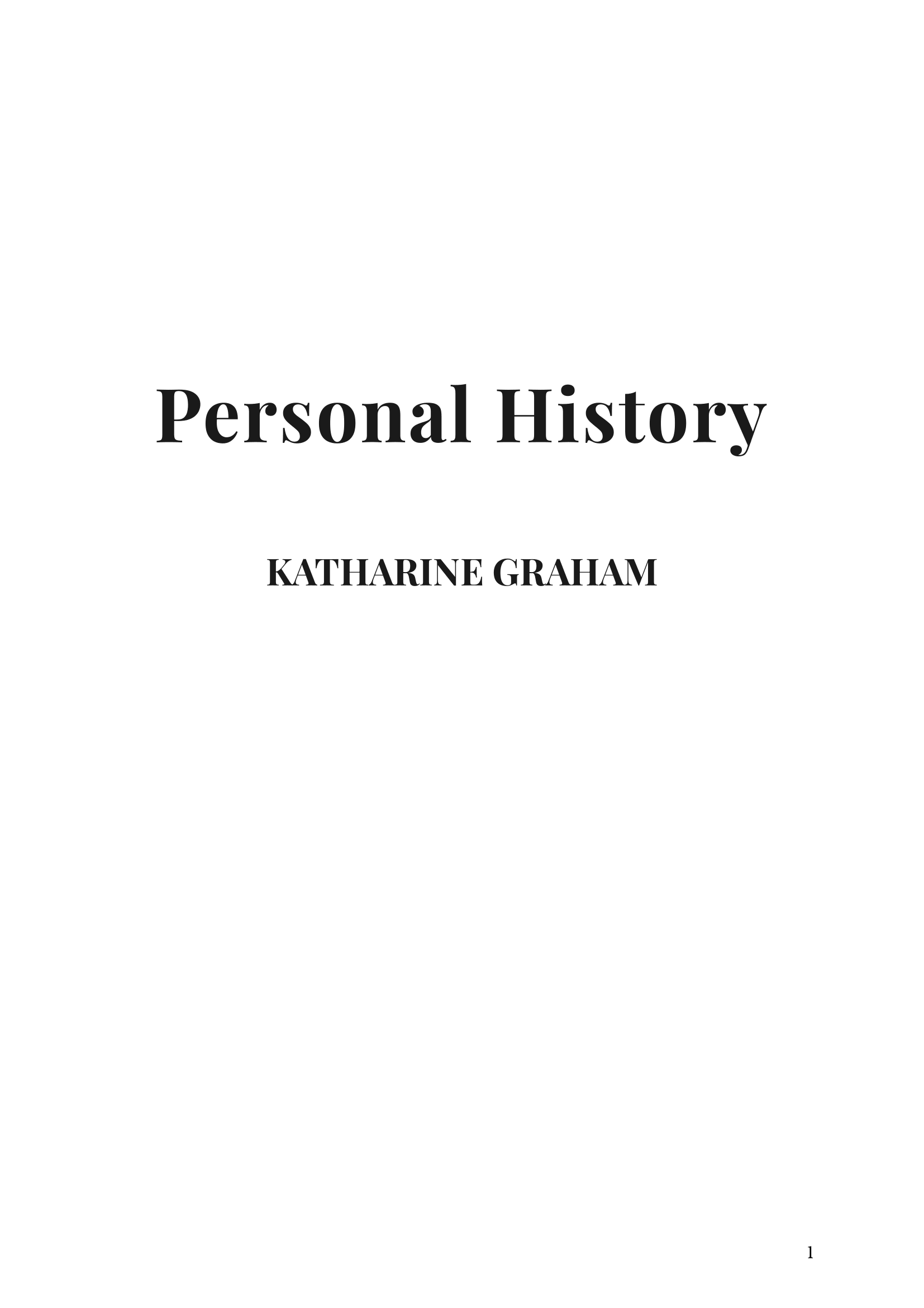 Personal History by Katharine Graham Washington Post Publisher Autobiography - Free AI Autobiography Generator, 50+ Real Autobiography Examples