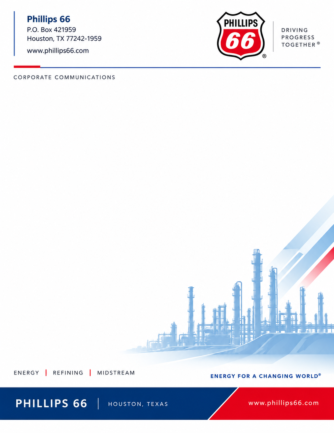 Phillips 66 Letterhead - Free AI Letterhead Generator, 50+ Real Letterhead Examples