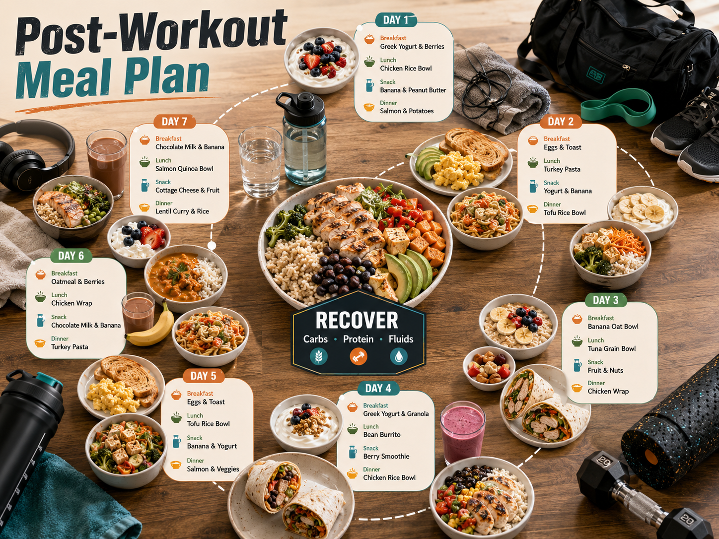 Post-Workout Meal Plan - Free AI Meal Plan Generator, 50+ Real Meal Plan Examples