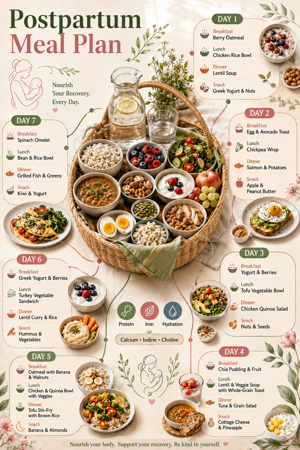 Postpartum Meal Plan - Free AI Meal Plan Generator, 50+ Real Meal Plan Examples