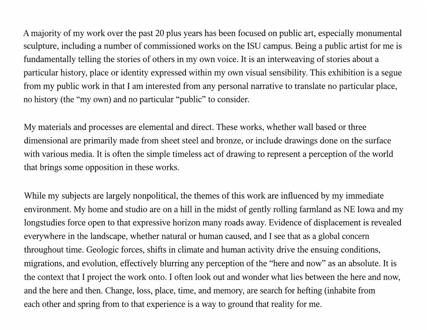 Public Art Artist Statement - Free AI Statement Generator, 50+ Real Statement Examples