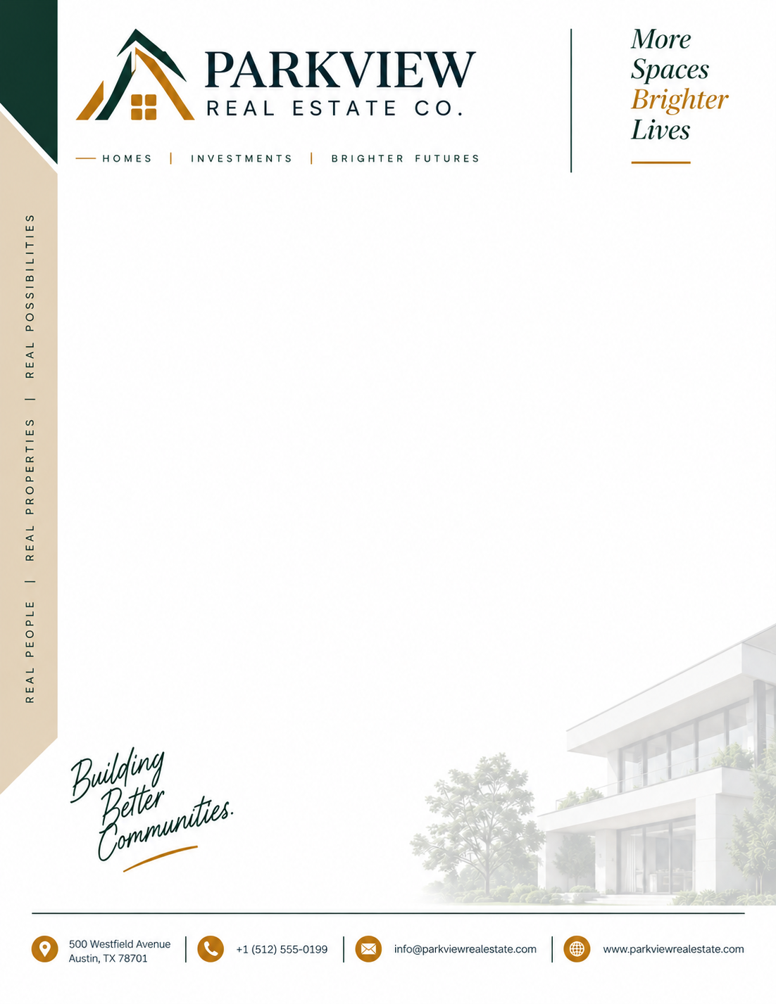 Real Estate Company Letterhead - Free AI Letterhead Generator, 50+ Real Letterhead Examples