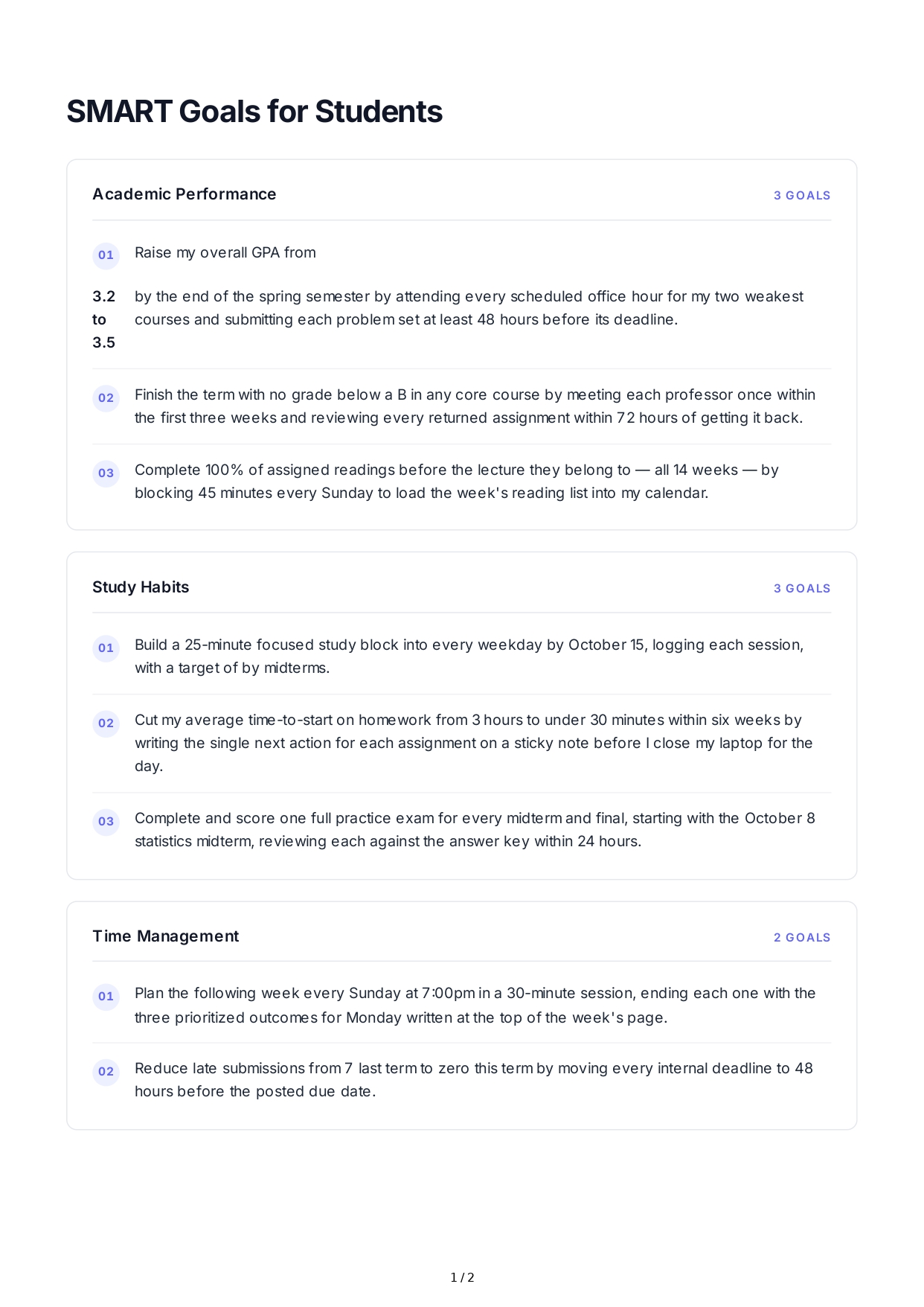 SMART Goals for Students - Free AI SMART Goals Generator, 50+ Real SMART Goals Examples