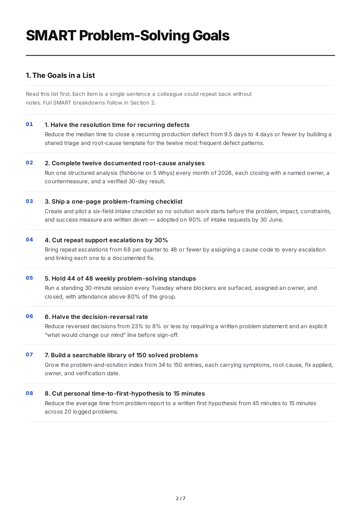 SMART Problem-Solving Goals - Free AI SMART Goals Generator, 50+ Real SMART Goals Examples