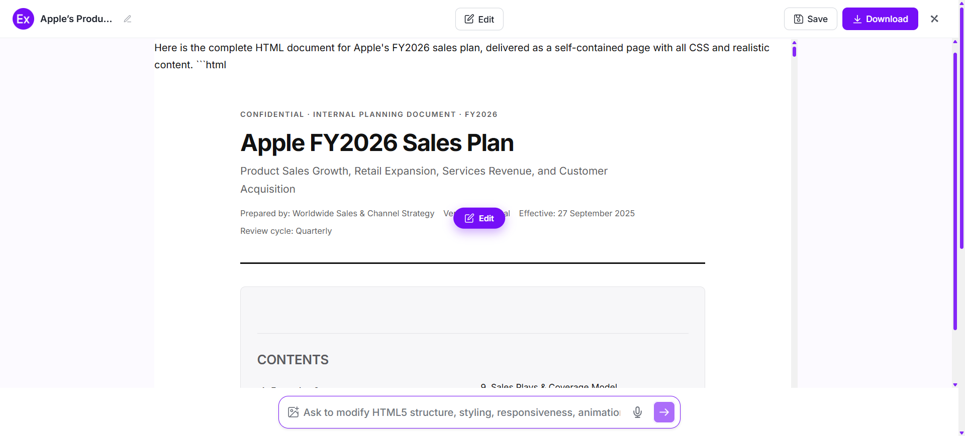 Generate A New AI Sales Plan