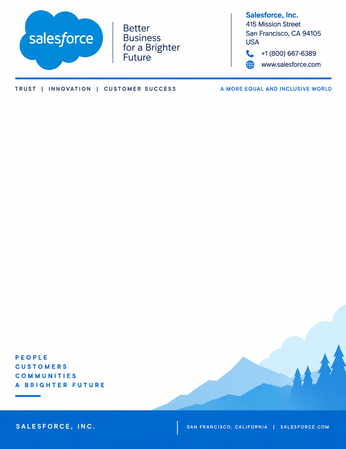 Salesforce Letterhead - Free AI Letterhead Generator, 50+ Real Letterhead Examples