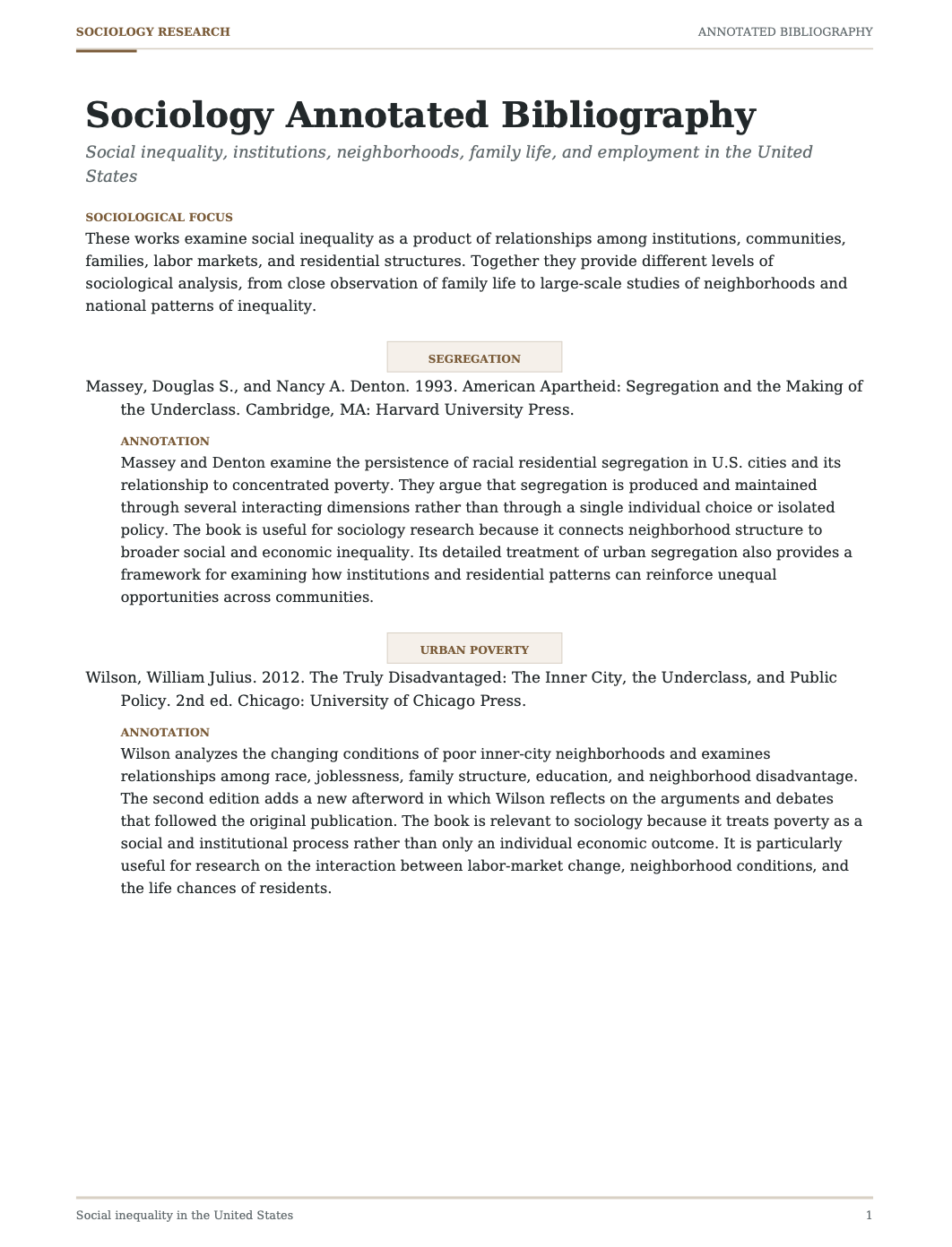 Sociology Annotated Bibliography - Free AI Annotated Bibliography Generator, 50+ Real Annotated Bibliography Examples