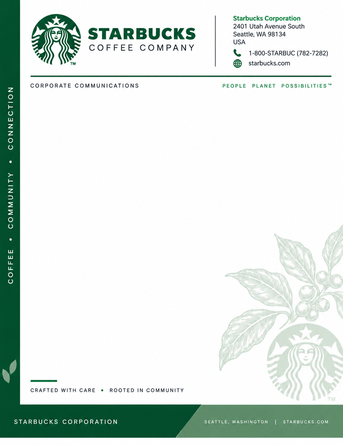 Starbucks Letterhead - Free AI Letterhead Generator, 50+ Real Letterhead Examples