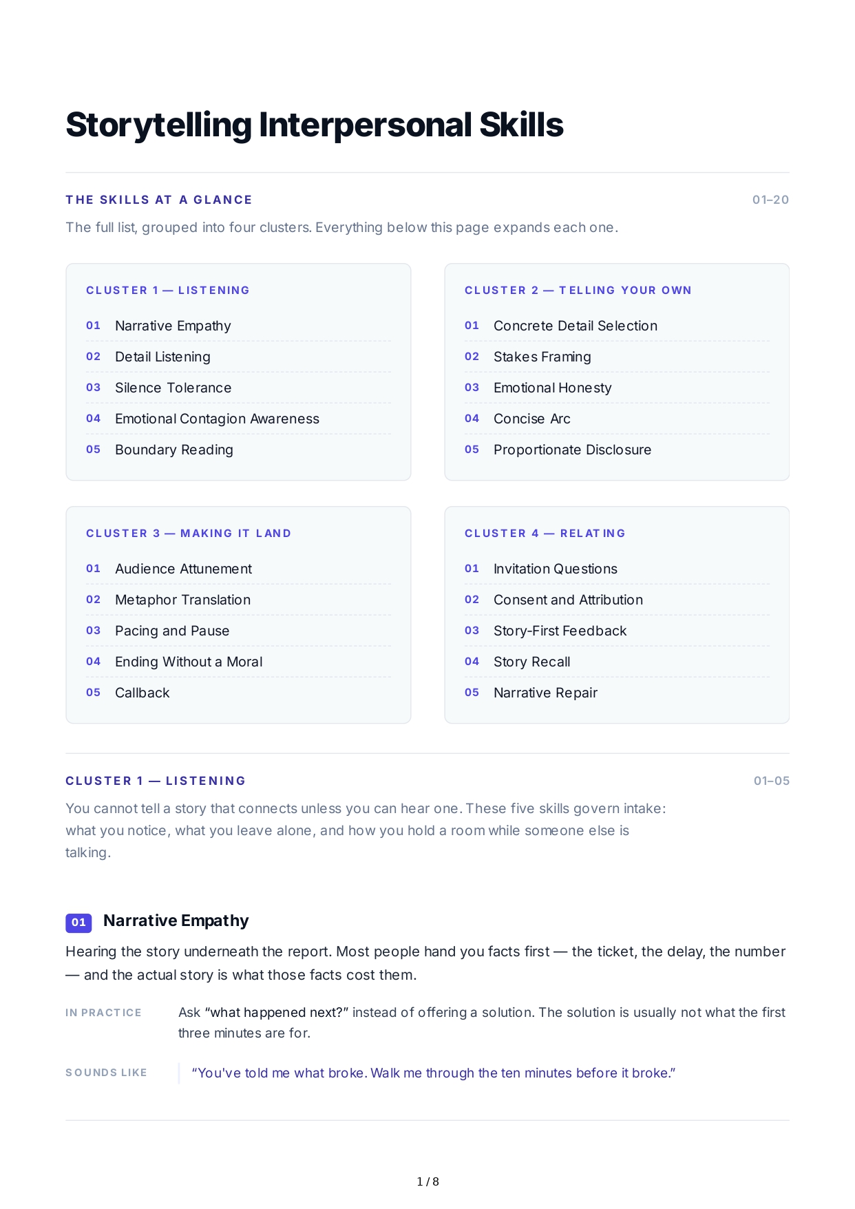 Storytelling Interpersonal Skills - Free AI Interpersonal Skills Generator, 50+ Real Interpersonal Skills Examples