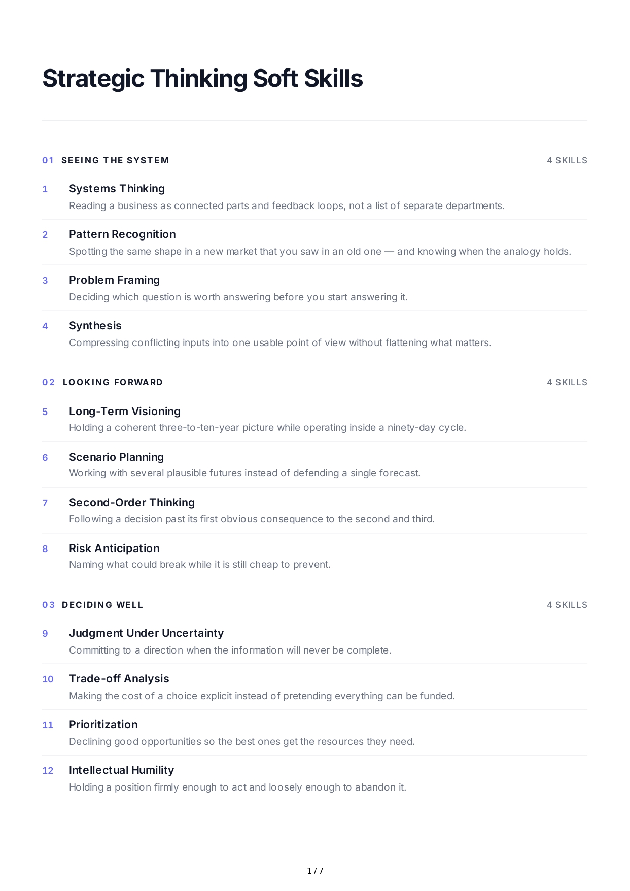 Strategic Thinking Soft Skills - Free AI Soft Skills Generator, 50+ Real Soft Skills Examples