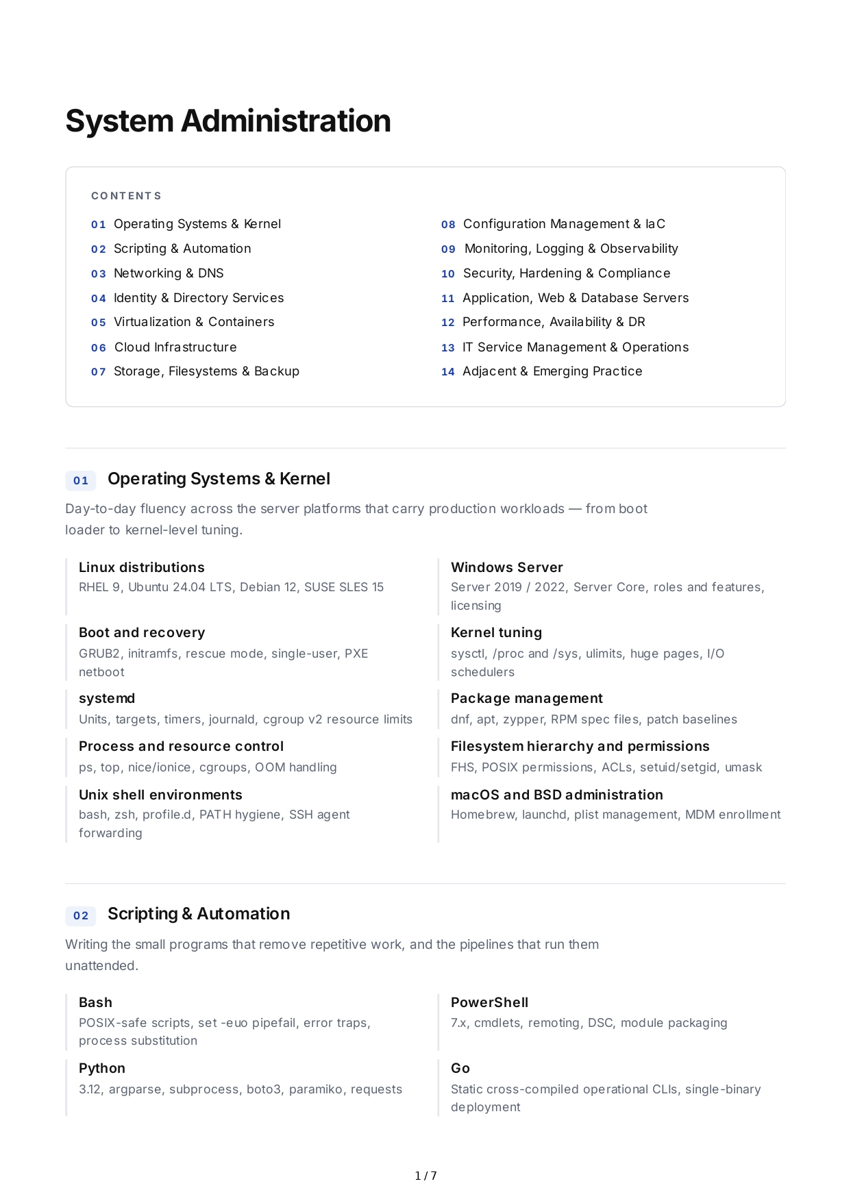 System Administration Technical Skills - Free AI Technical Skills Generator, 50+ Real Technical Skills Examples