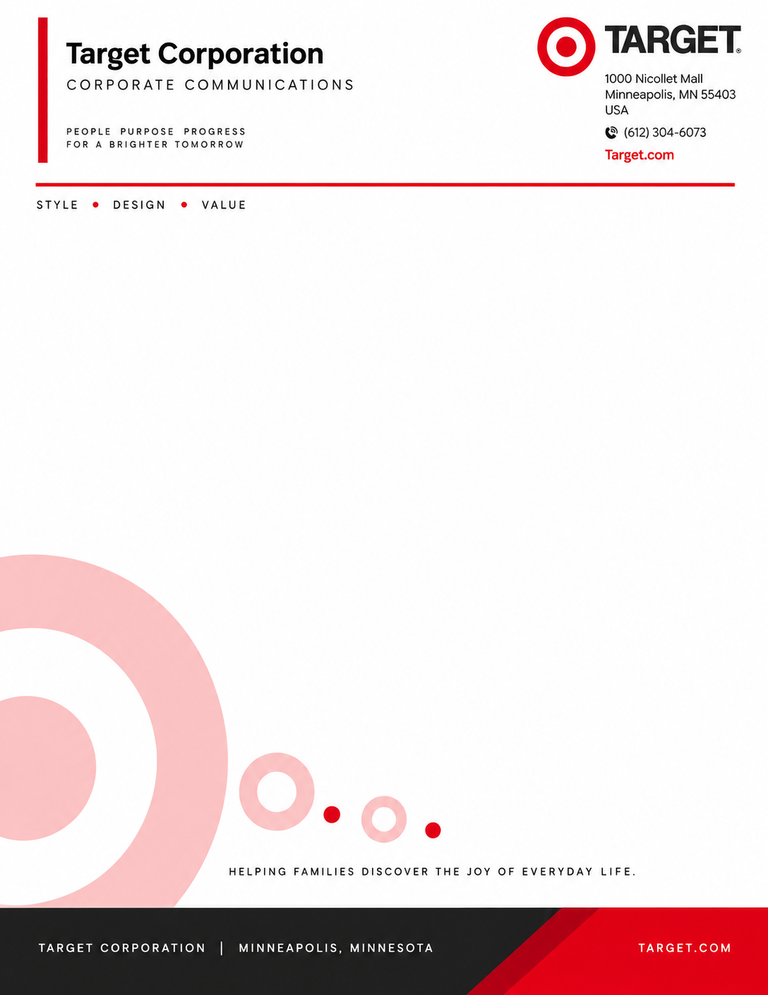 Target Letterhead - Free AI Letterhead Generator, 50+ Real Letterhead Examples