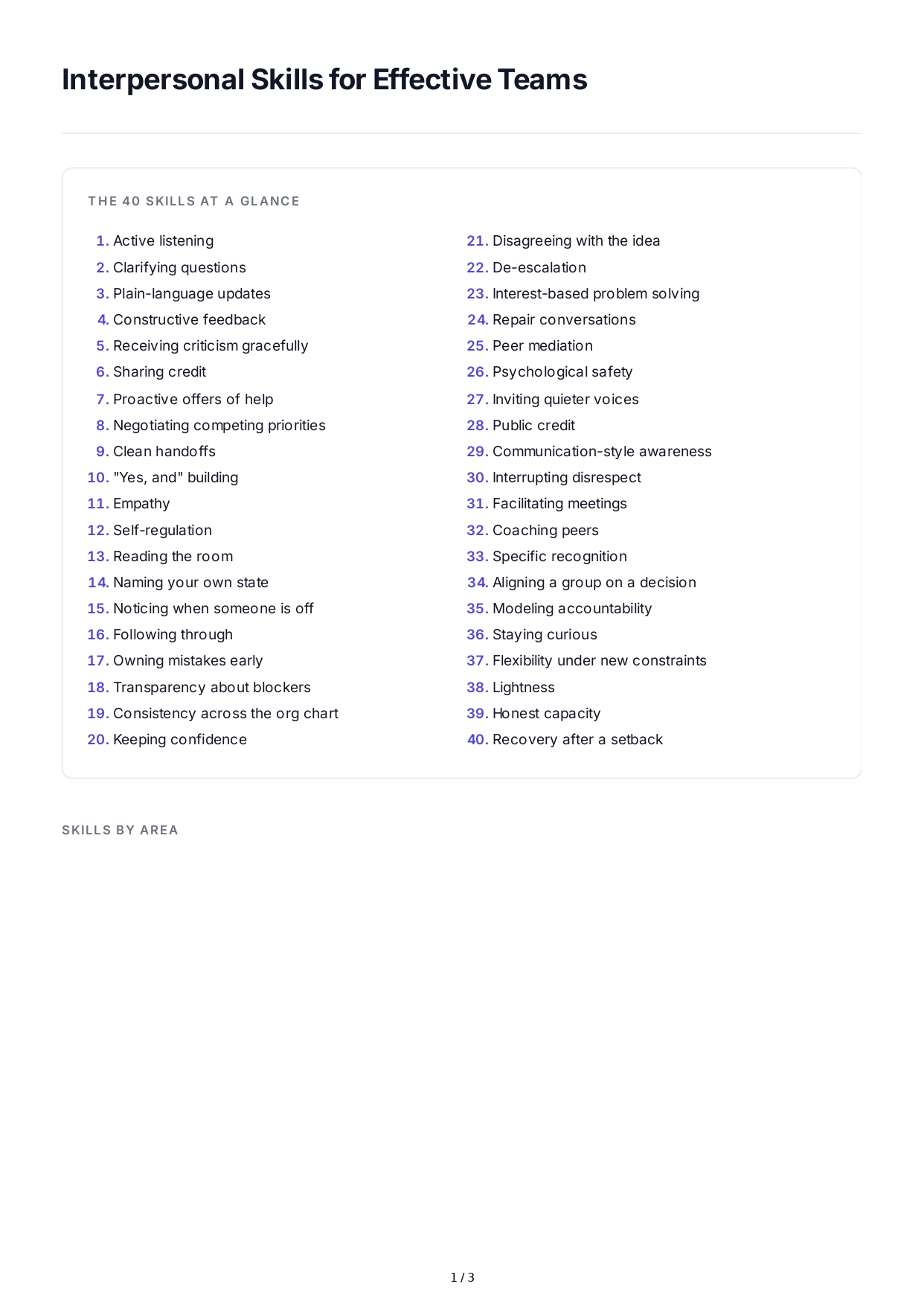 Team Building Interpersonal Skills - Free AI Interpersonal Skills Generator, 50+ Real Interpersonal Skills Examples