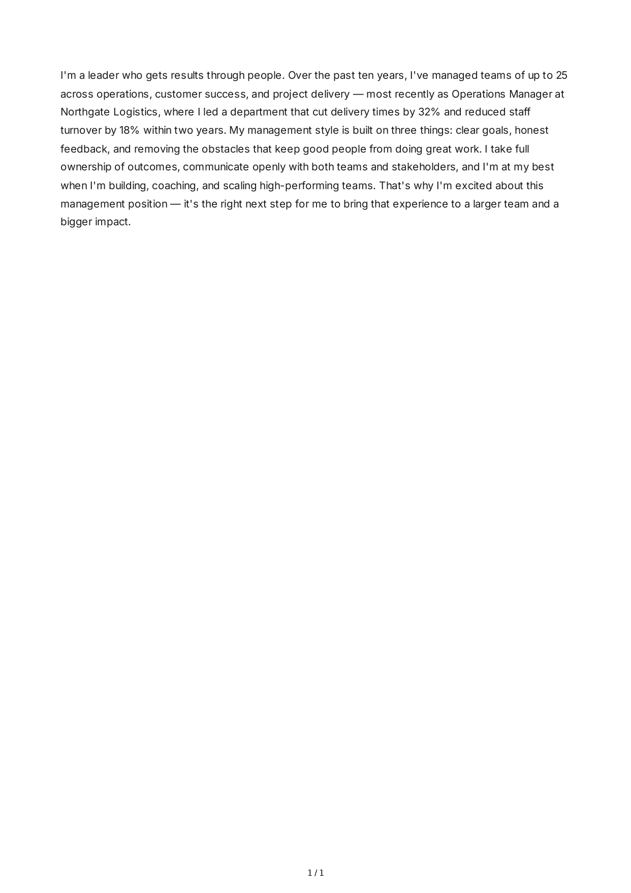 Tell Me About Yourself for a Management Position - Free AI Tell Me About Yourself Generator, 50+ Real Tell Me About Yourself Examples