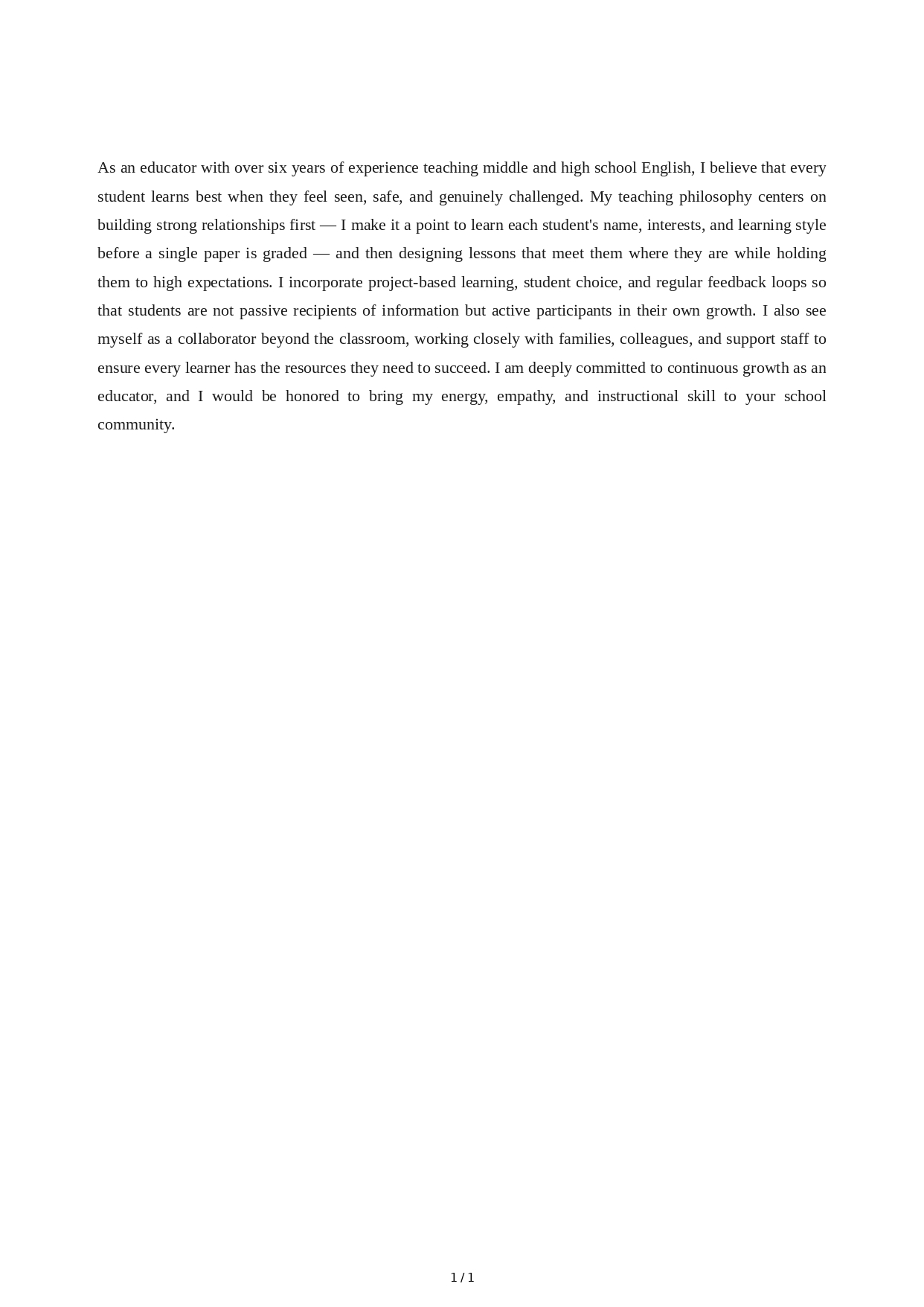 Tell Me About Yourself for a Teaching Position - Free AI Tell Me About Yourself Generator, 50+ Real Tell Me About Yourself Examples