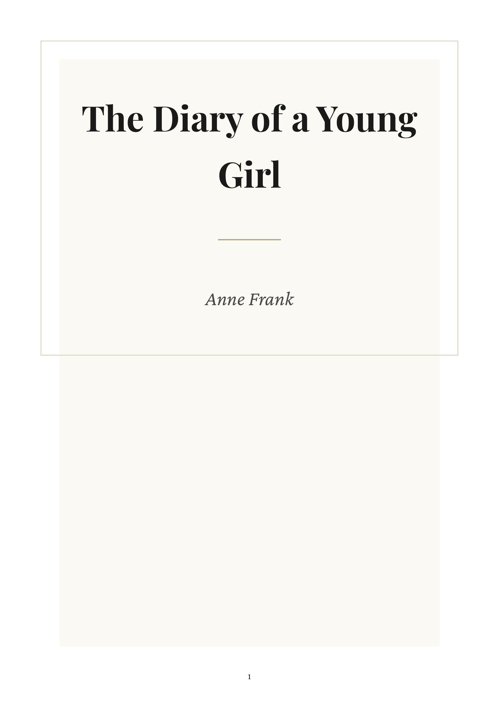 The Diary of a Young Girl by Anne Frank Holocaust Diarist Autobiography - Free AI Autobiography Generator, 50+ Real Autobiography Examples
