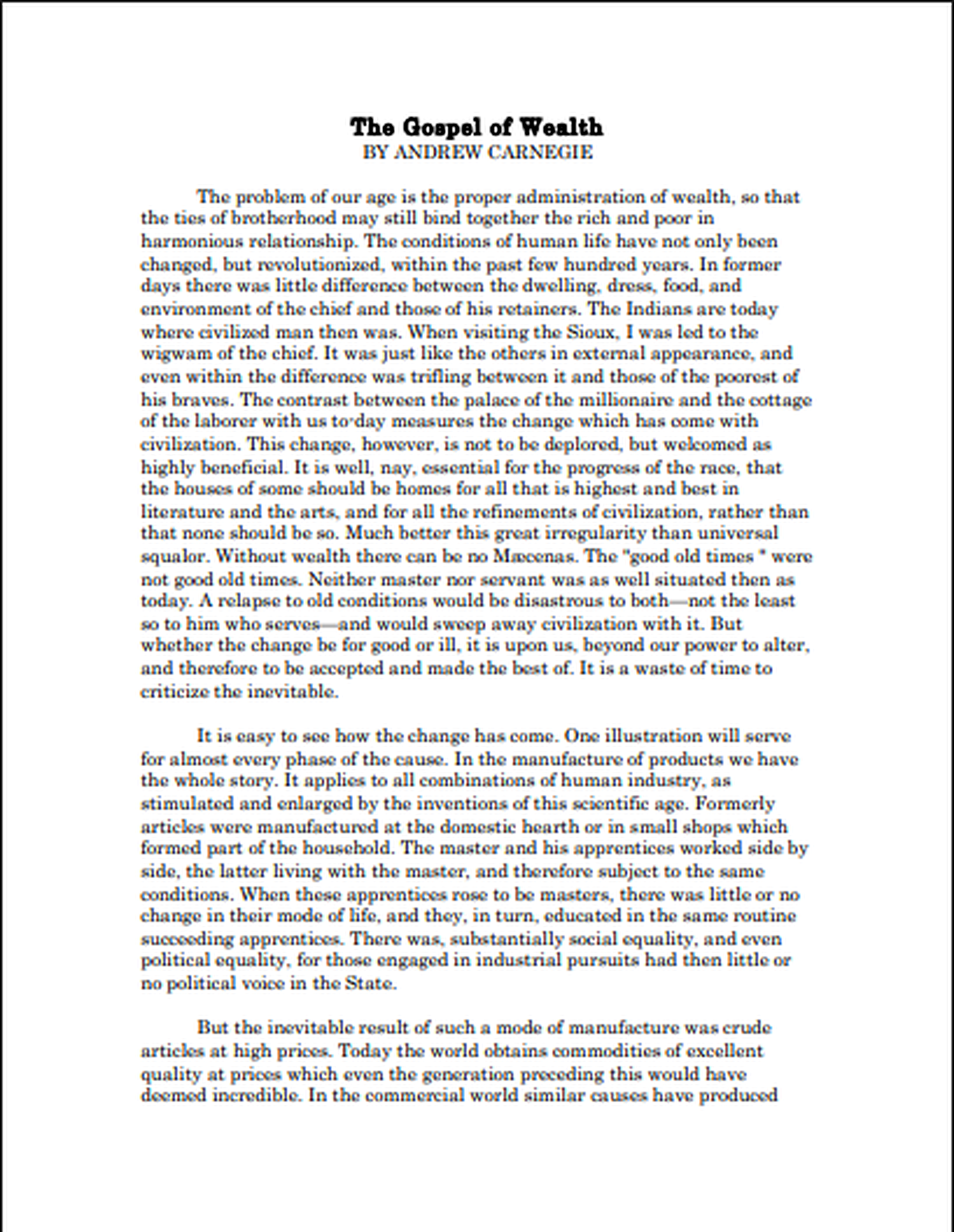 The Gospel of Wealth Essay - Free AI Essay Generator, 50+ Real Essay Examples