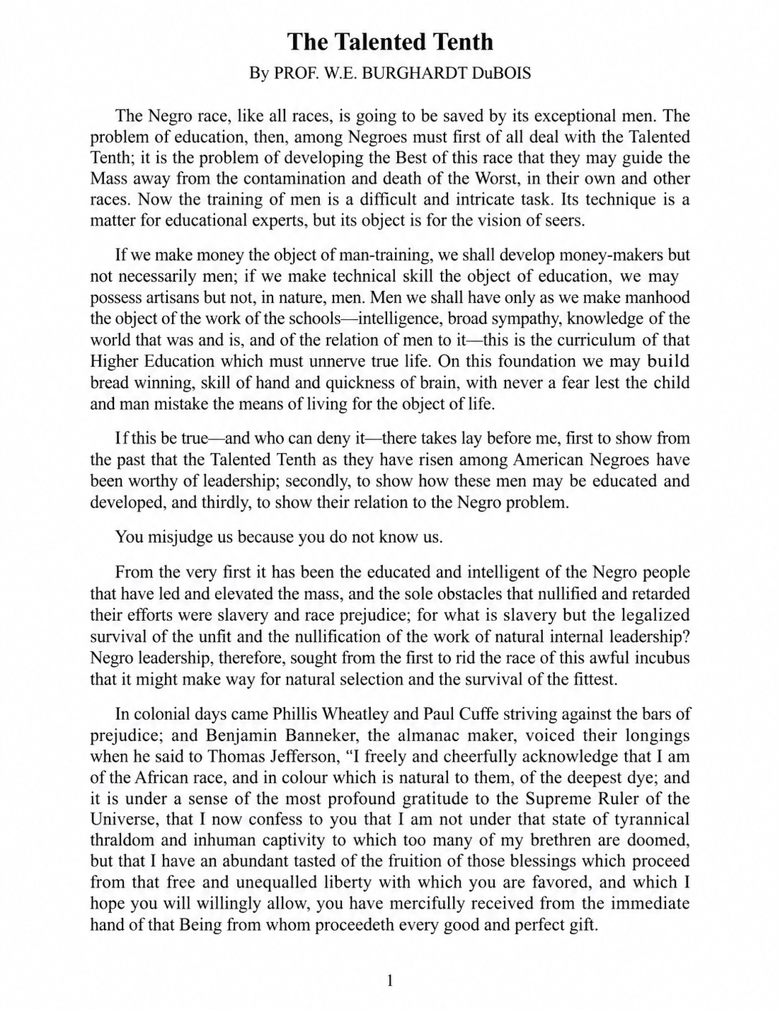 The Talented Tenth Essay - Free AI Essay Generator, 50+ Real Essay Examples