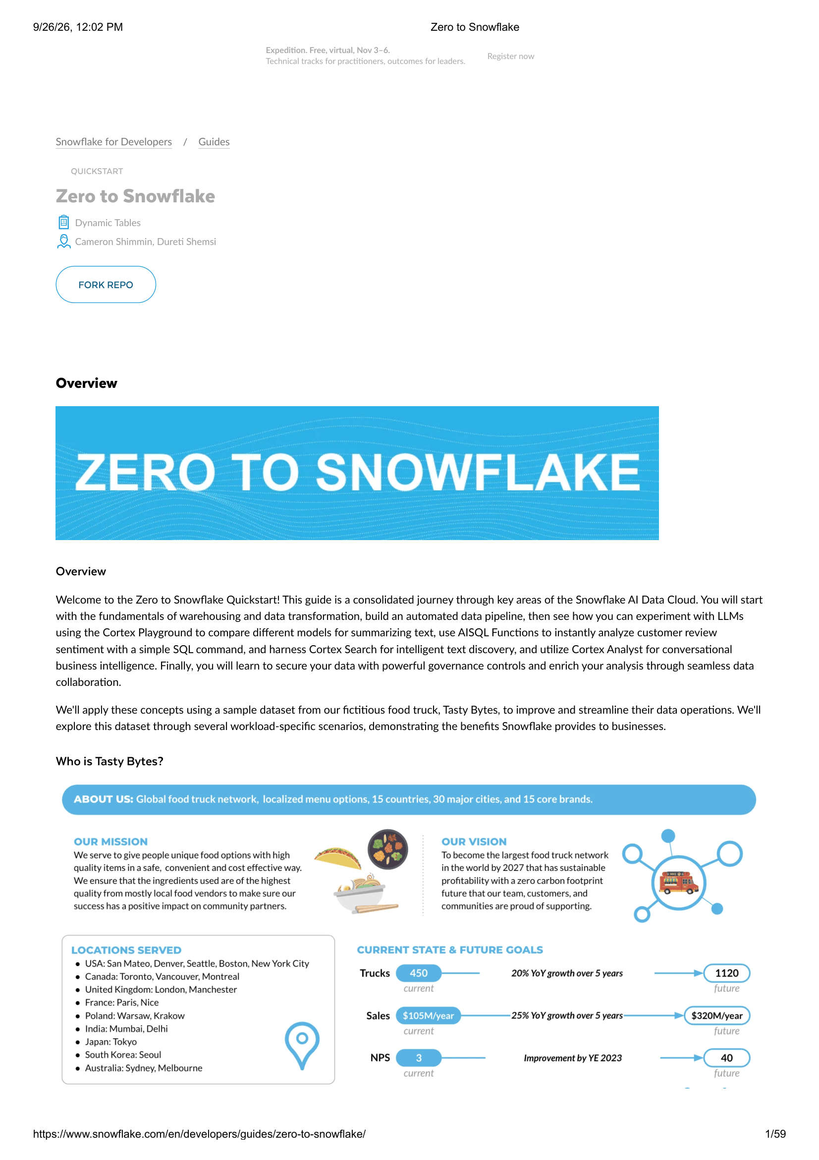 The Zero to Snowflake Quickstart Guide - Free AI Guide Generator, 50+ Real Guide Examples