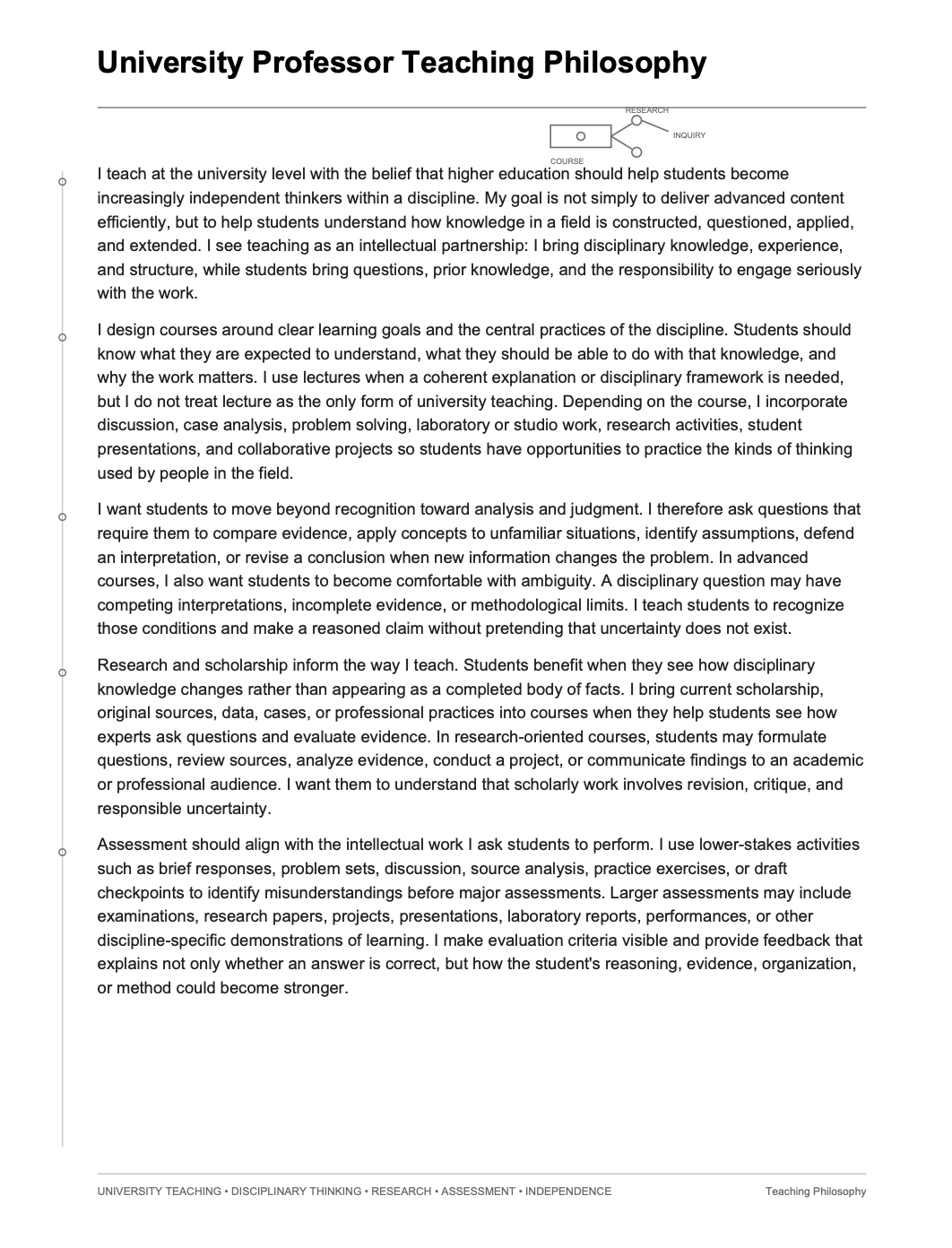 University Professor Teaching Philosophy - AI Teaching Philosophy Generator, 50+ Real Teaching Philosophy Examples