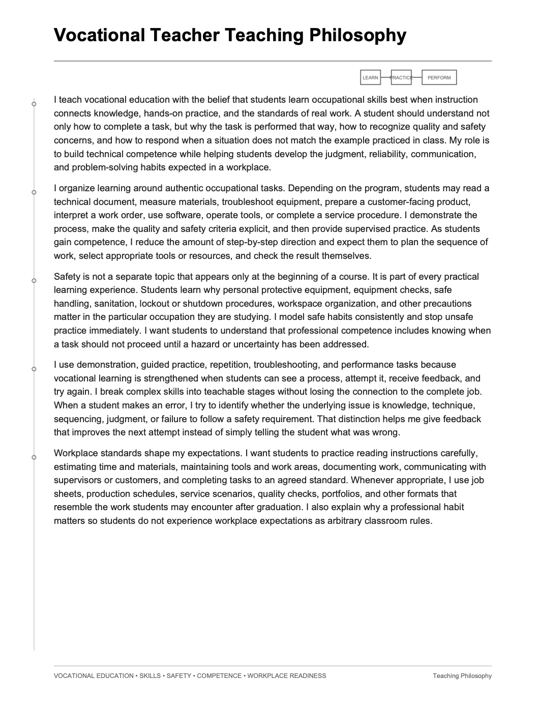 Vocational Teacher Teaching Philosophy - AI Teaching Philosophy Generator, 50+ Real Teaching Philosophy Examples