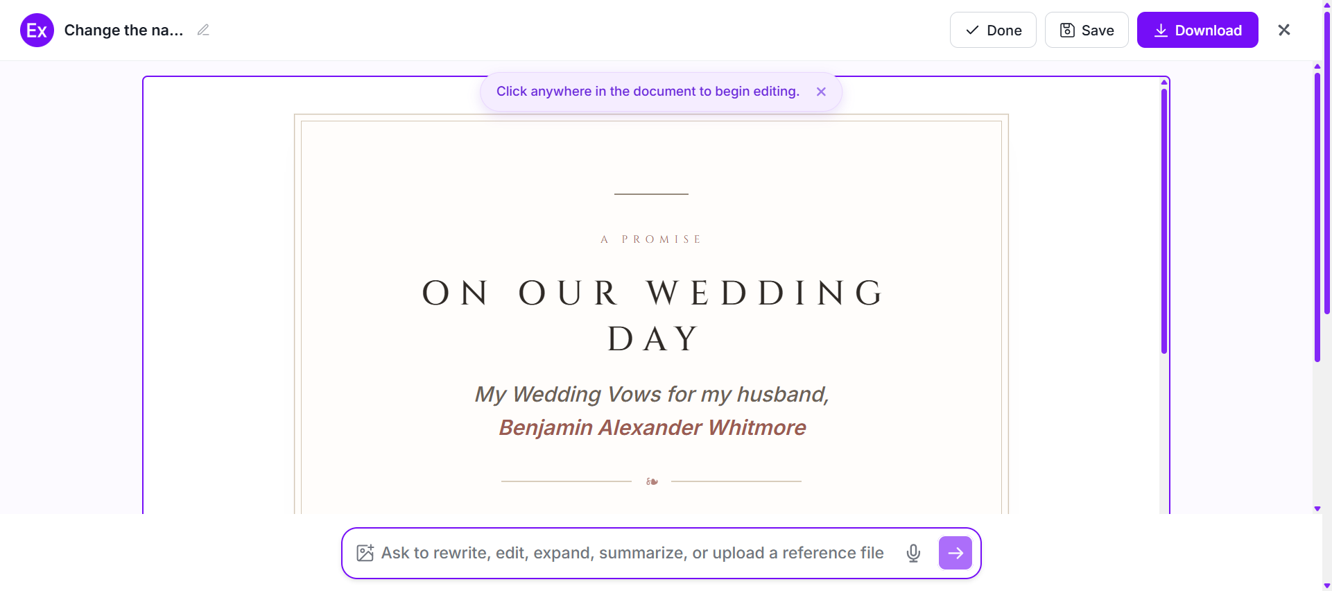 Wedding Vows