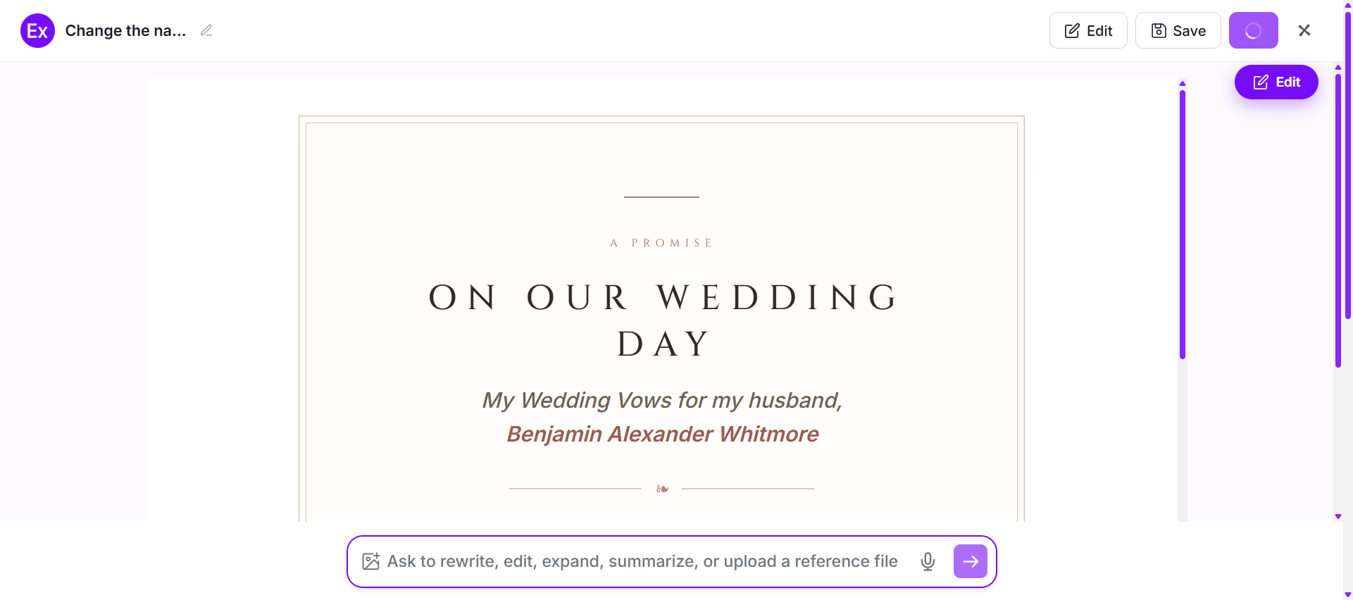 Wedding Vows