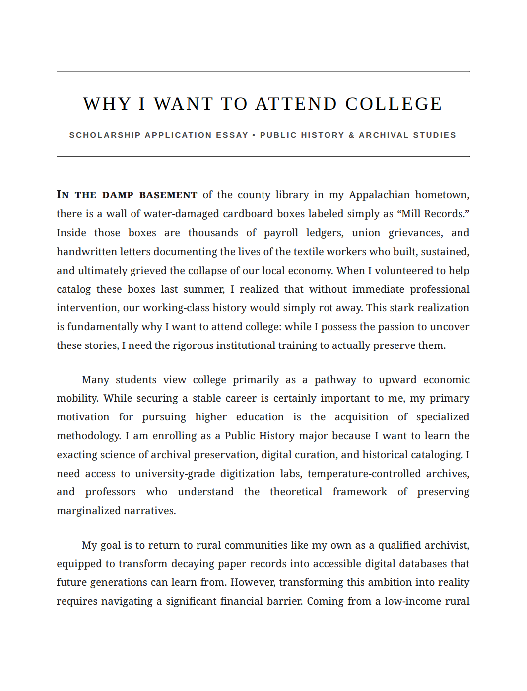 Why I Want to Attend College Scholarship Essay - Free AI Scholarship Essay Generator, 50+ Real Scholarship Essay Examples