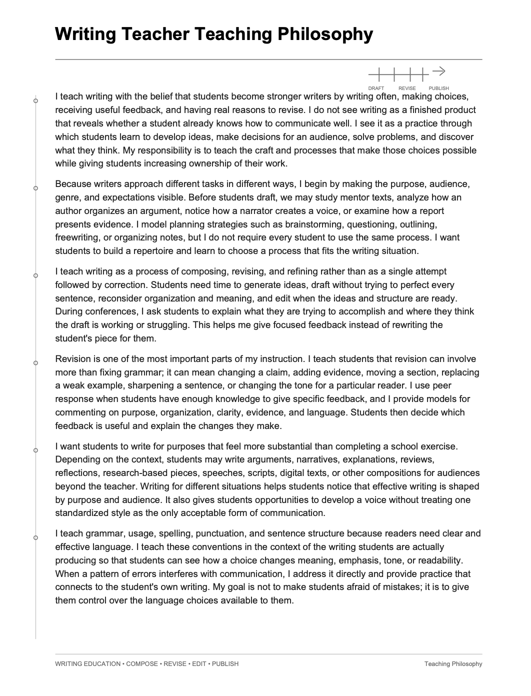 Writing Teacher Teaching Philosophy - AI Teaching Philosophy Generator, 50+ Real Teaching Philosophy Examples