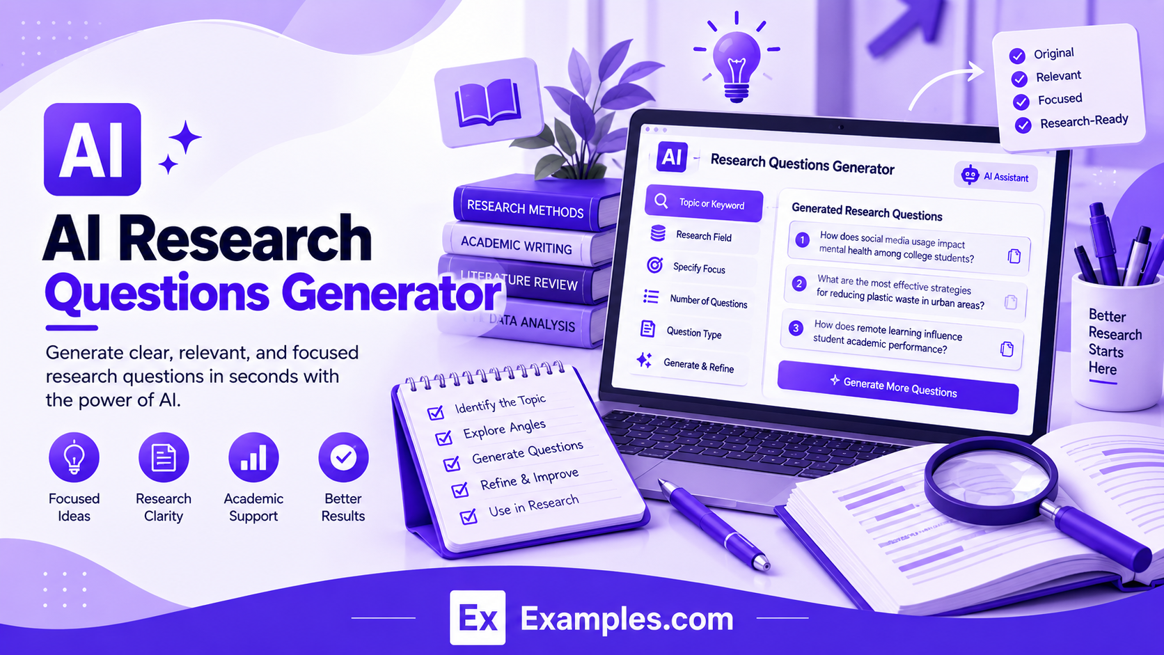 Free AI Research Questions Generator, 50+ Real Research Question Examples