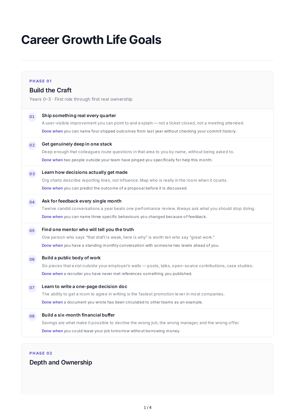 Career Growth Life Goals - Free AI Life Goals Generator, 50+ Real Life Goals Examples