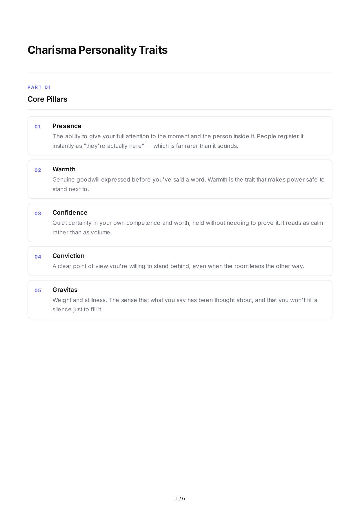 Charisma Personality Traits - Free AI Personality Traits Generator, 50+ Real Personality Traits Examples