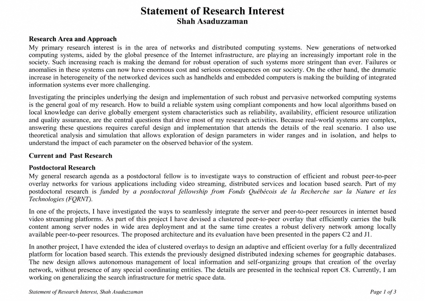 Distributed Computing Research Statement - Free AI Statement Generator, 50+ Real Statement Examples