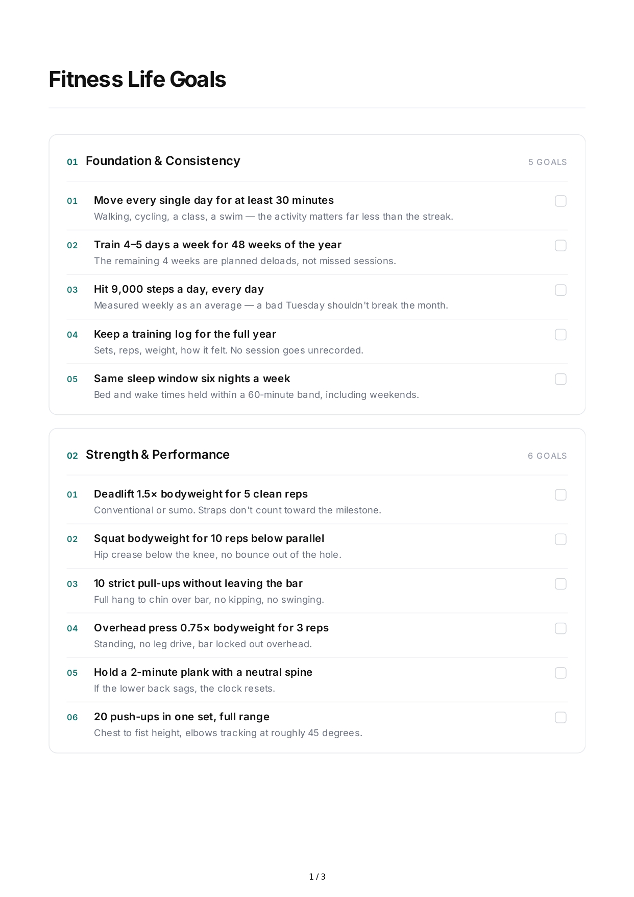 Fitness Life Goals - Free AI Life Goals Generator, 50+ Real Life Goals Examples