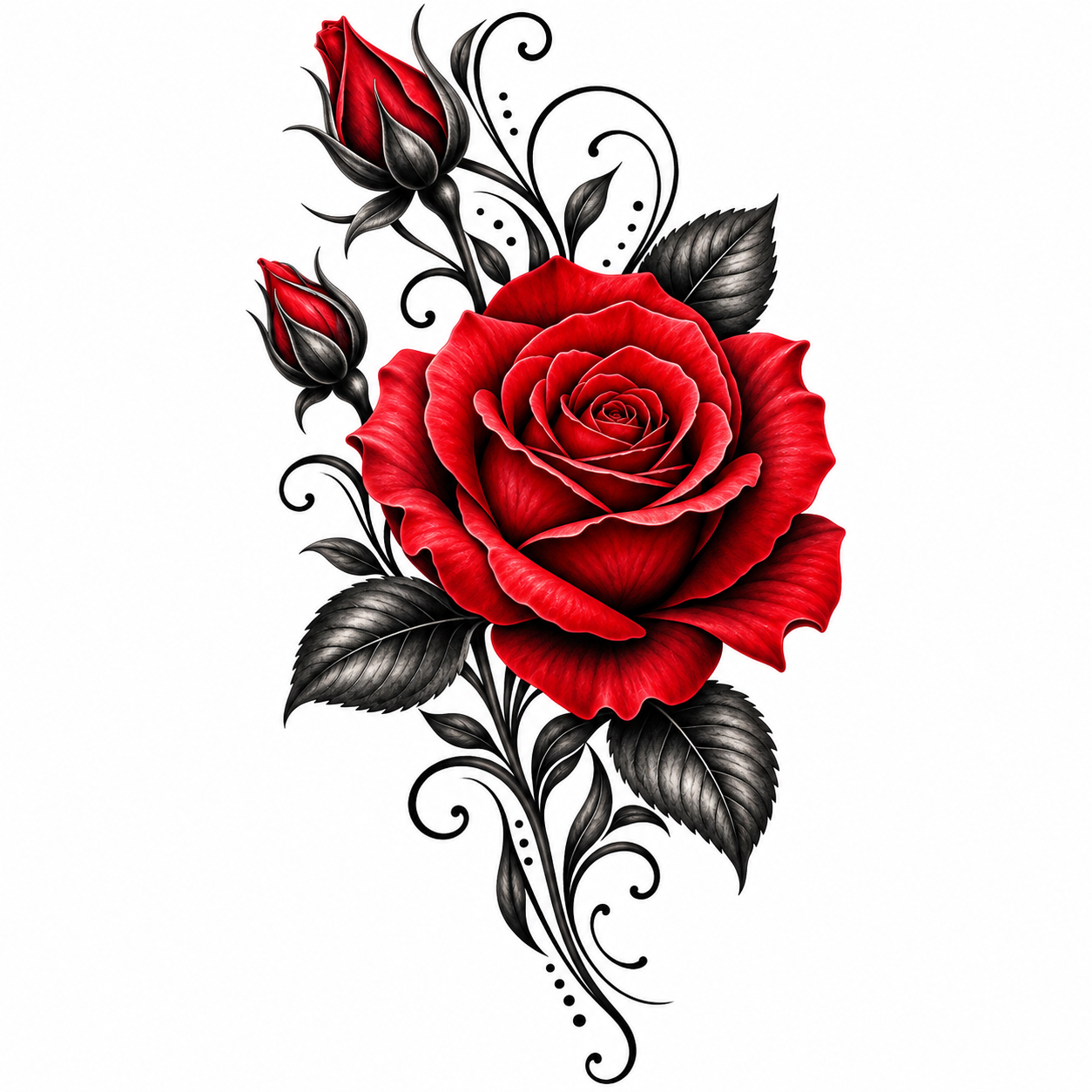 Rose Tattoo - Free AI Tattoo Generator, 50+ Real Tattoo Examples