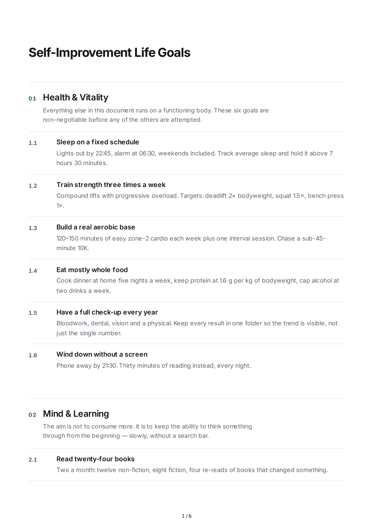 Self-Improvement Life Goals - Free AI Life Goals Generator, 50+ Real Life Goals Examples