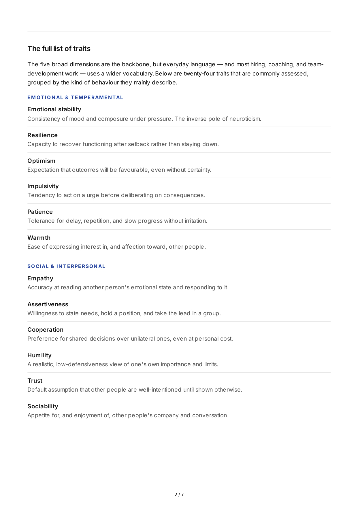 Understanding Personality Traits - Free AI Personality Traits Generator, 50+ Real Personality Traits Examples