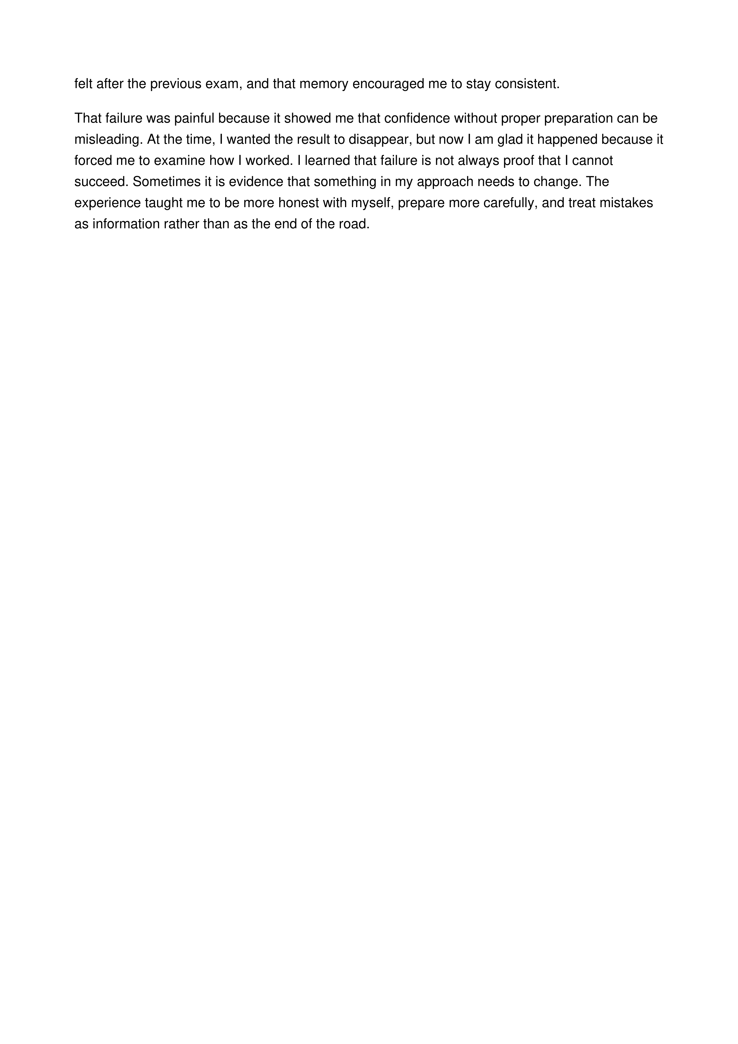 A Major Failure Personal Narrative — page 2