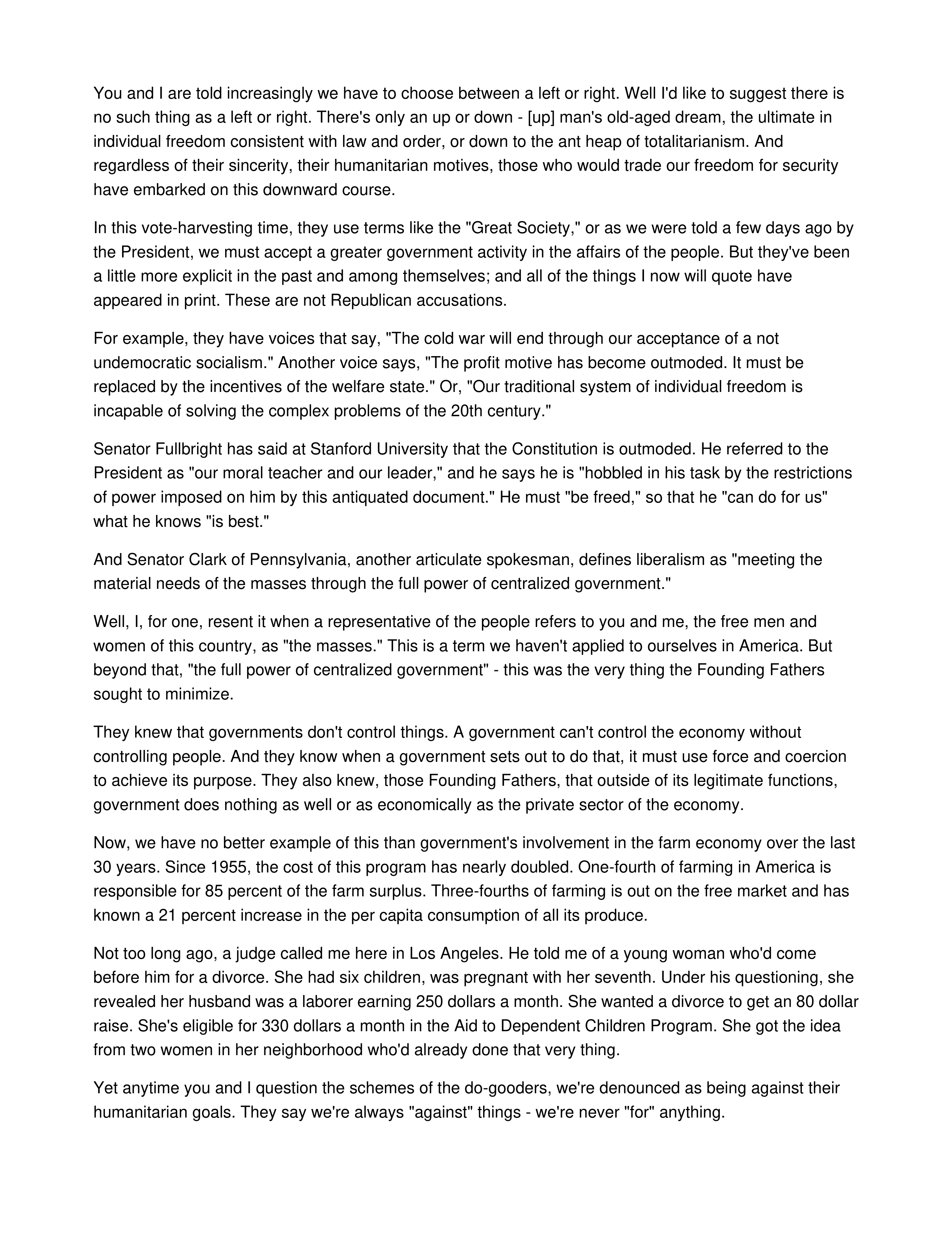 A Time for Choosing Persuasive Speech — page 2