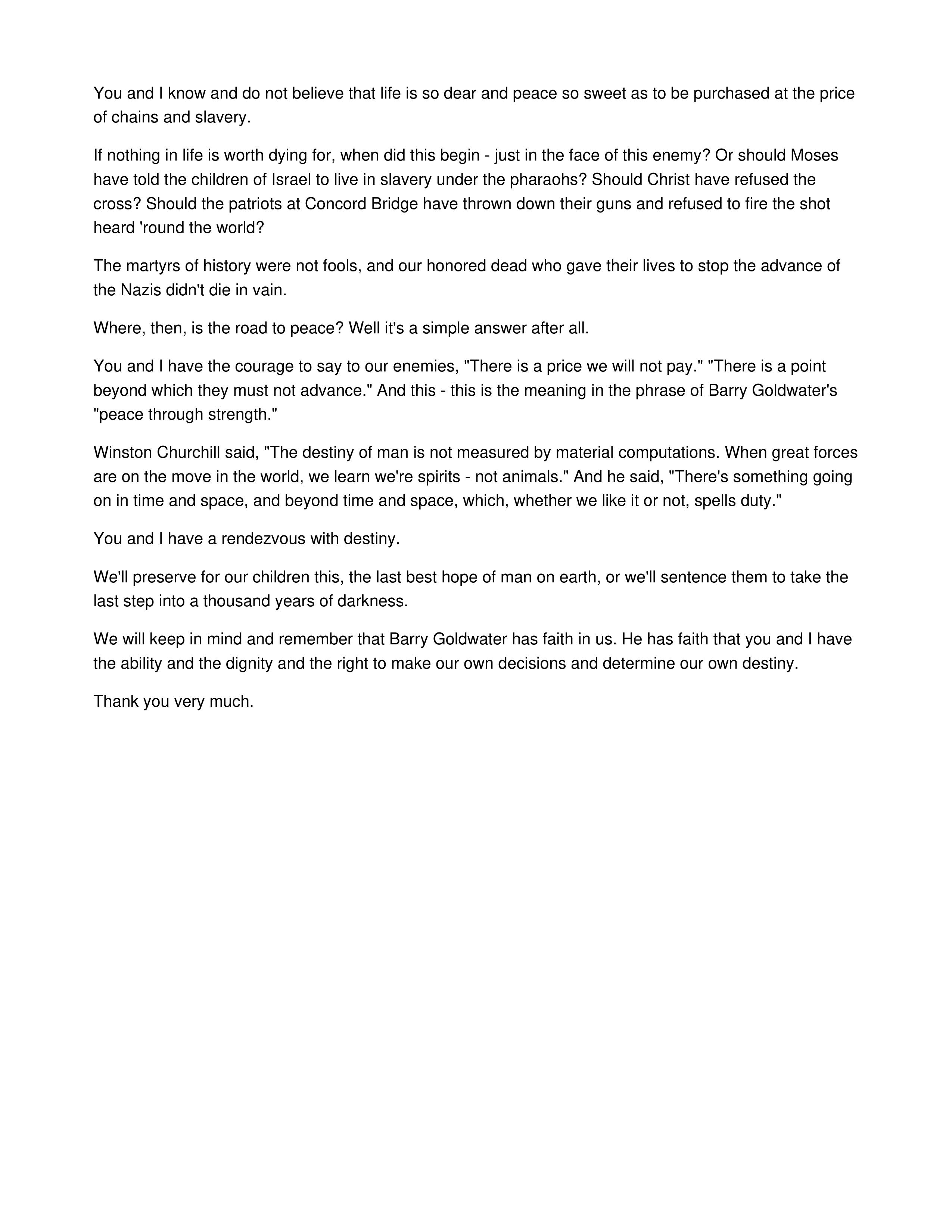 A Time for Choosing Persuasive Speech — page 5