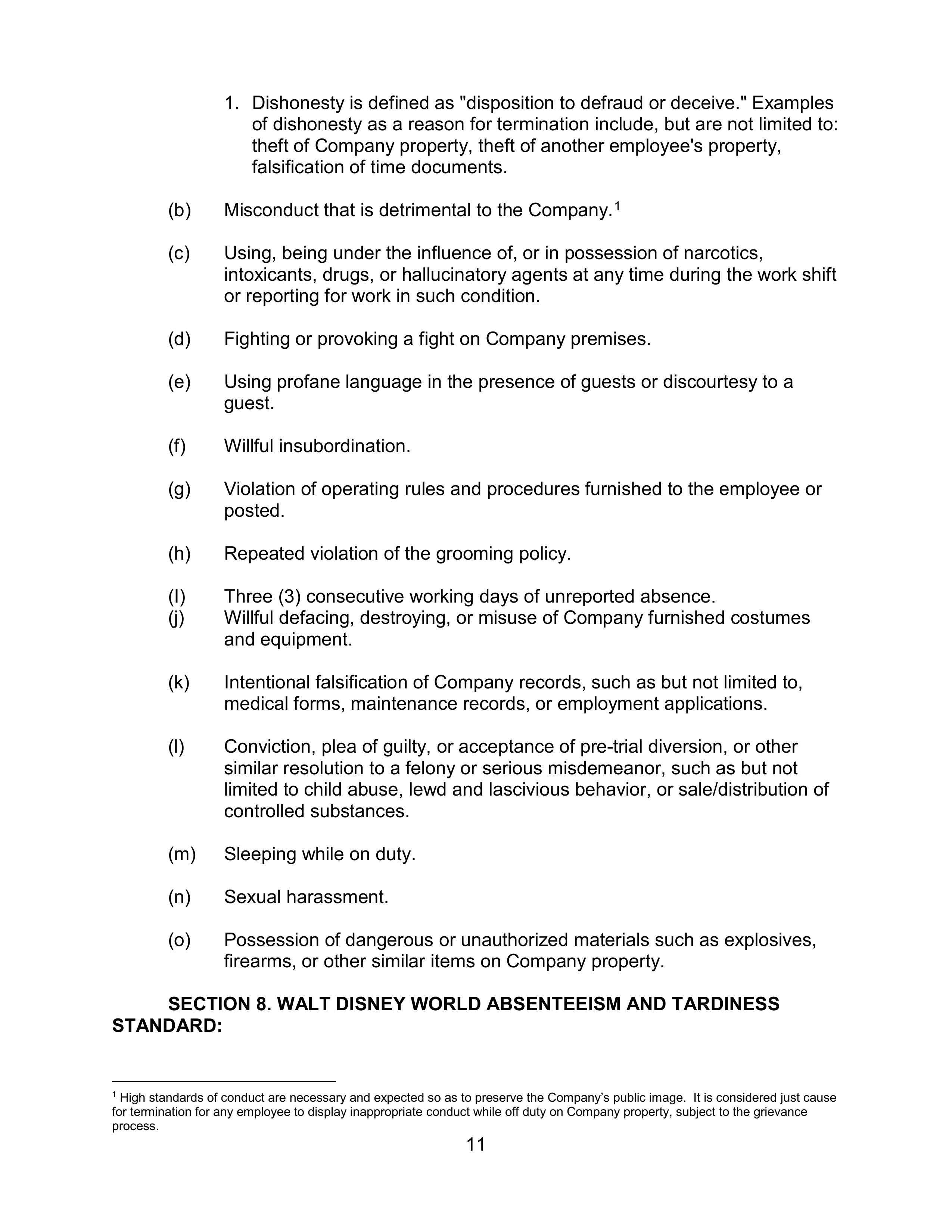 AGREEMENT BETWEEN WALT DISNEY WORLD CO. AND NORTH AMERICA’S BUILDING AND TRADES UNION — page 15