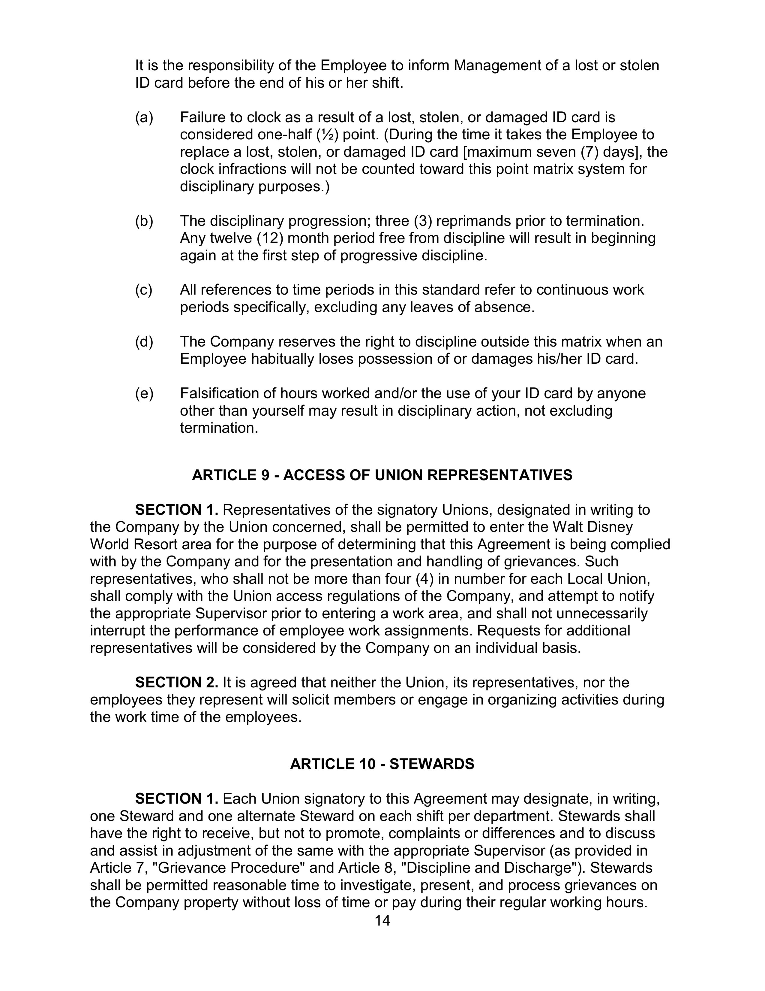 AGREEMENT BETWEEN WALT DISNEY WORLD CO. AND NORTH AMERICA’S BUILDING AND TRADES UNION — page 18