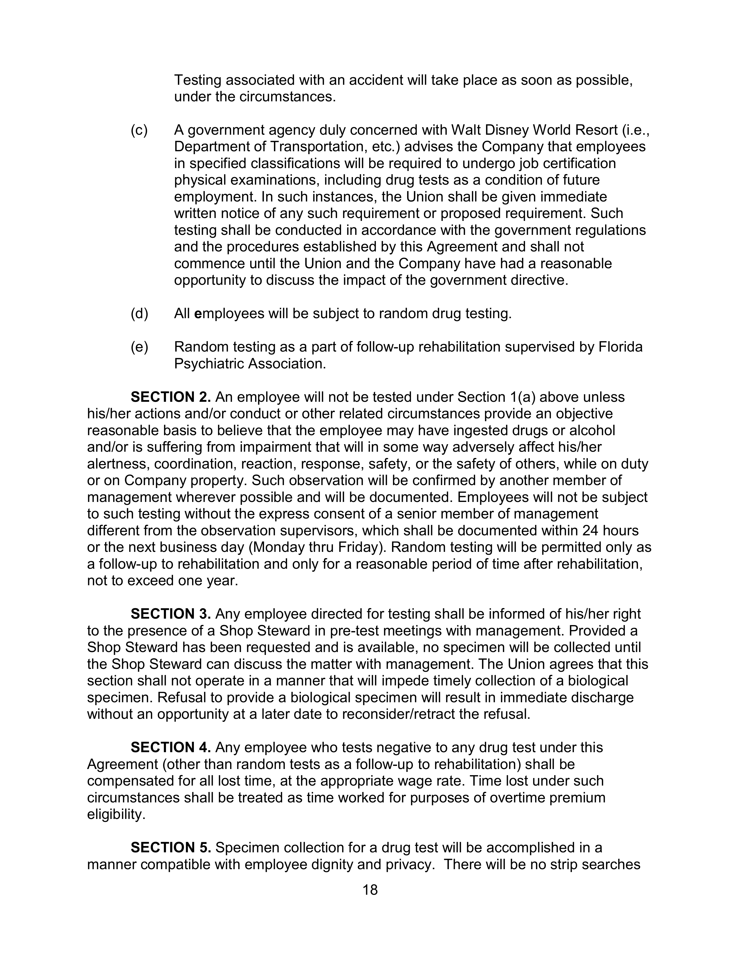 AGREEMENT BETWEEN WALT DISNEY WORLD CO. AND NORTH AMERICA’S BUILDING AND TRADES UNION — page 22