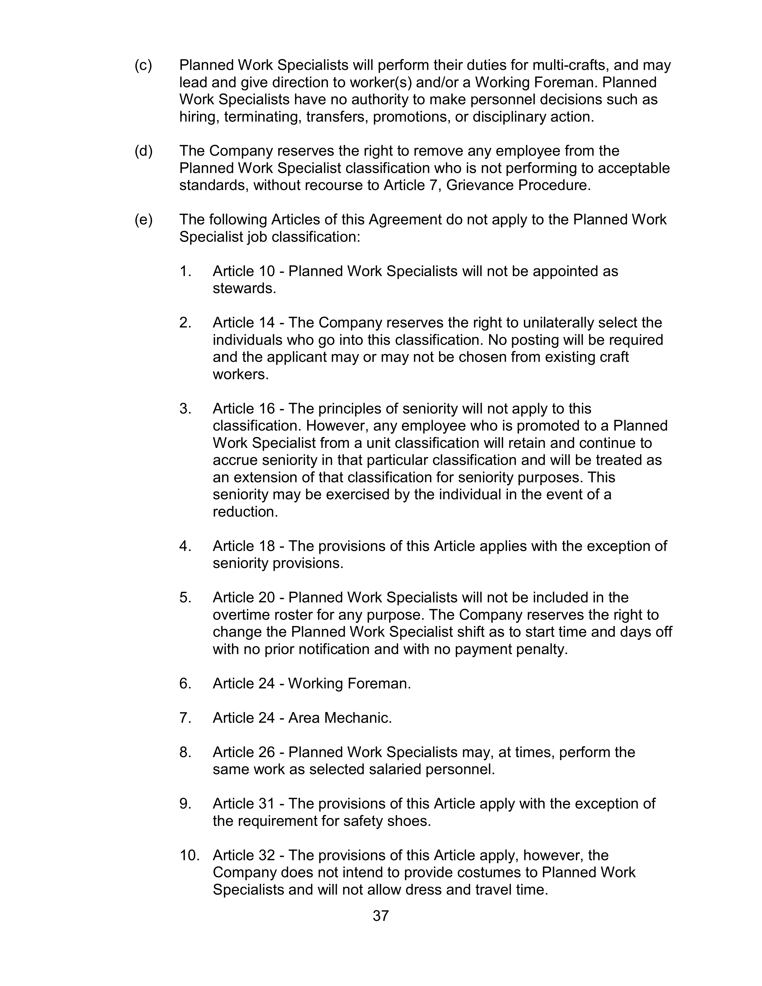 AGREEMENT BETWEEN WALT DISNEY WORLD CO. AND NORTH AMERICA’S BUILDING AND TRADES UNION — page 41