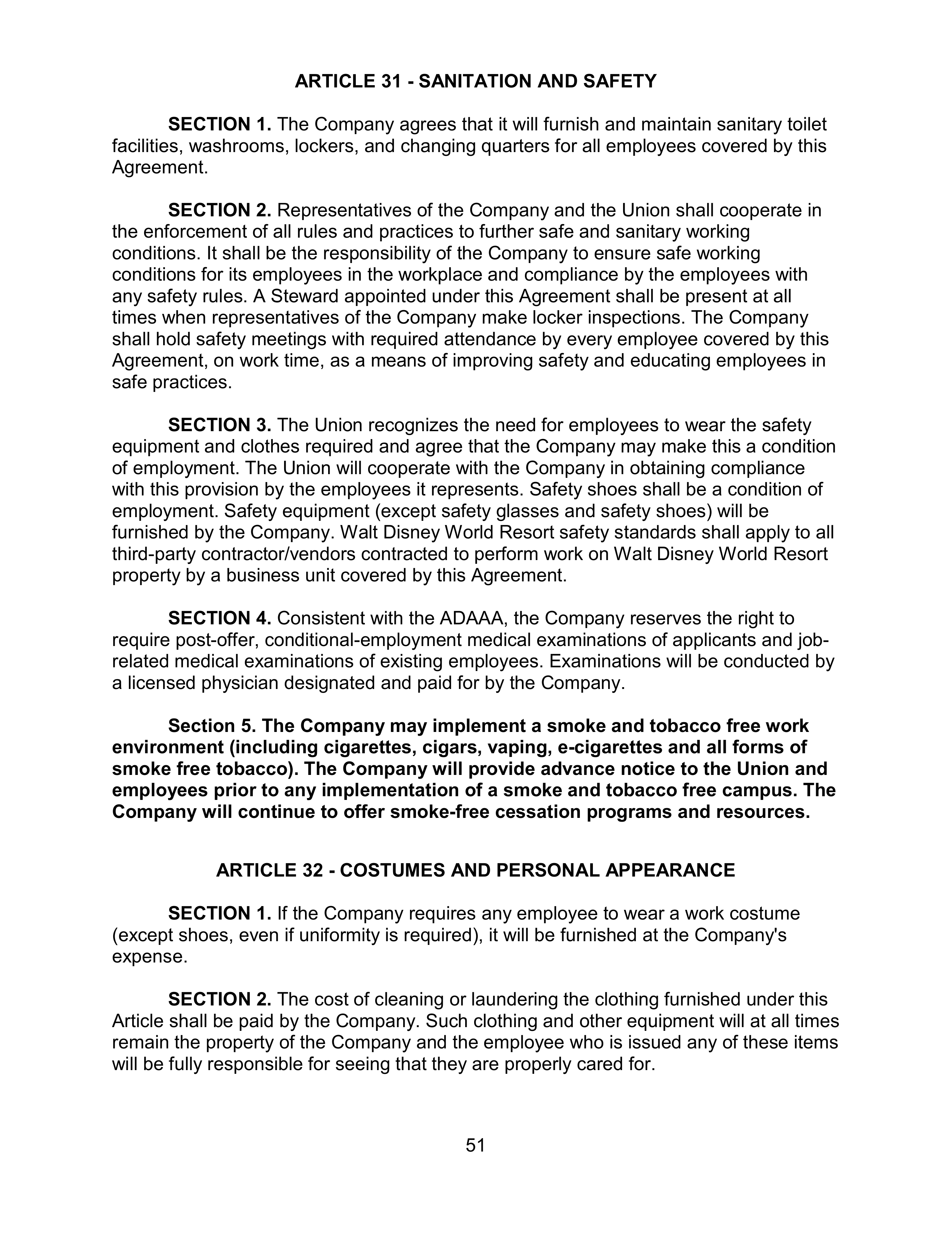 AGREEMENT BETWEEN WALT DISNEY WORLD CO. AND NORTH AMERICA’S BUILDING AND TRADES UNION — page 55