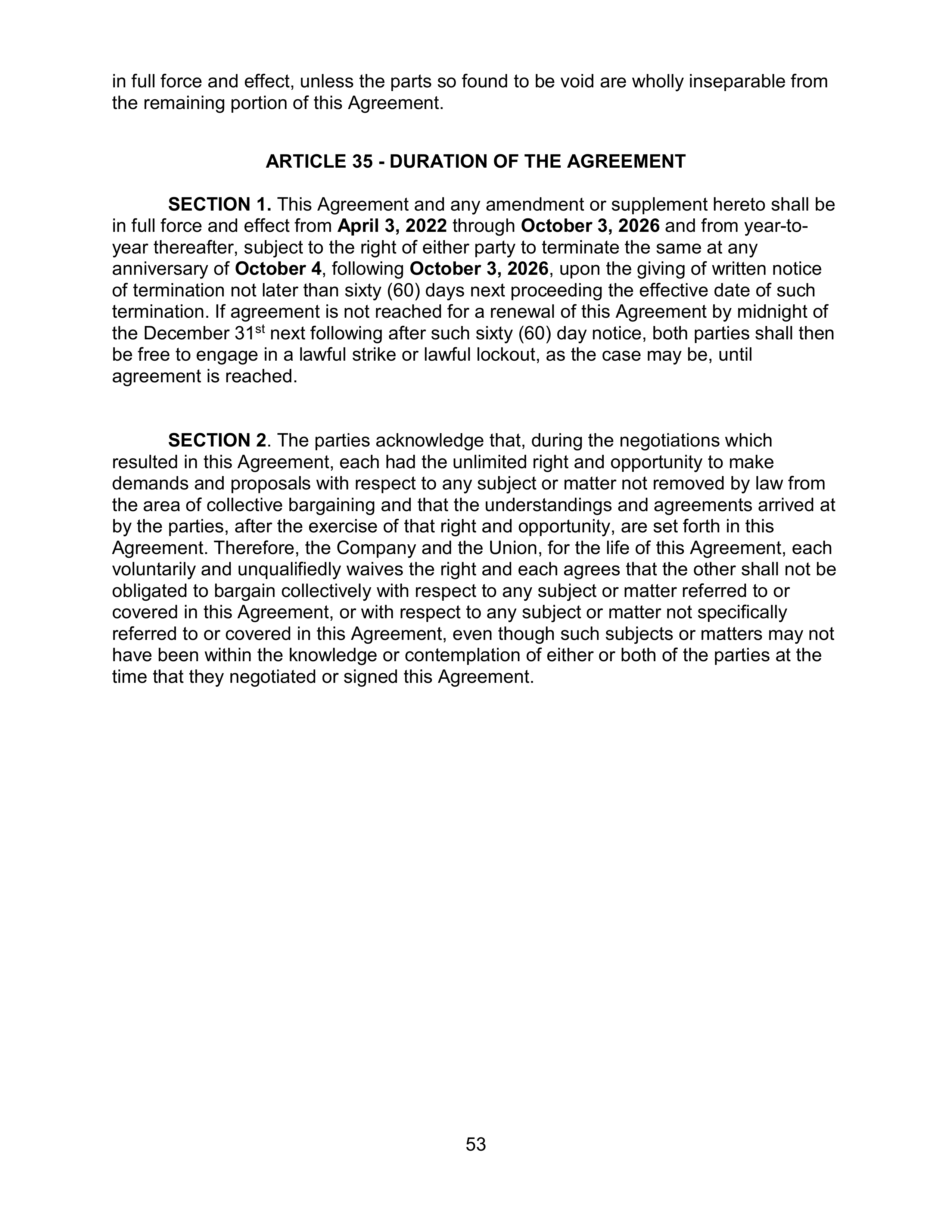 AGREEMENT BETWEEN WALT DISNEY WORLD CO. AND NORTH AMERICA’S BUILDING AND TRADES UNION — page 57