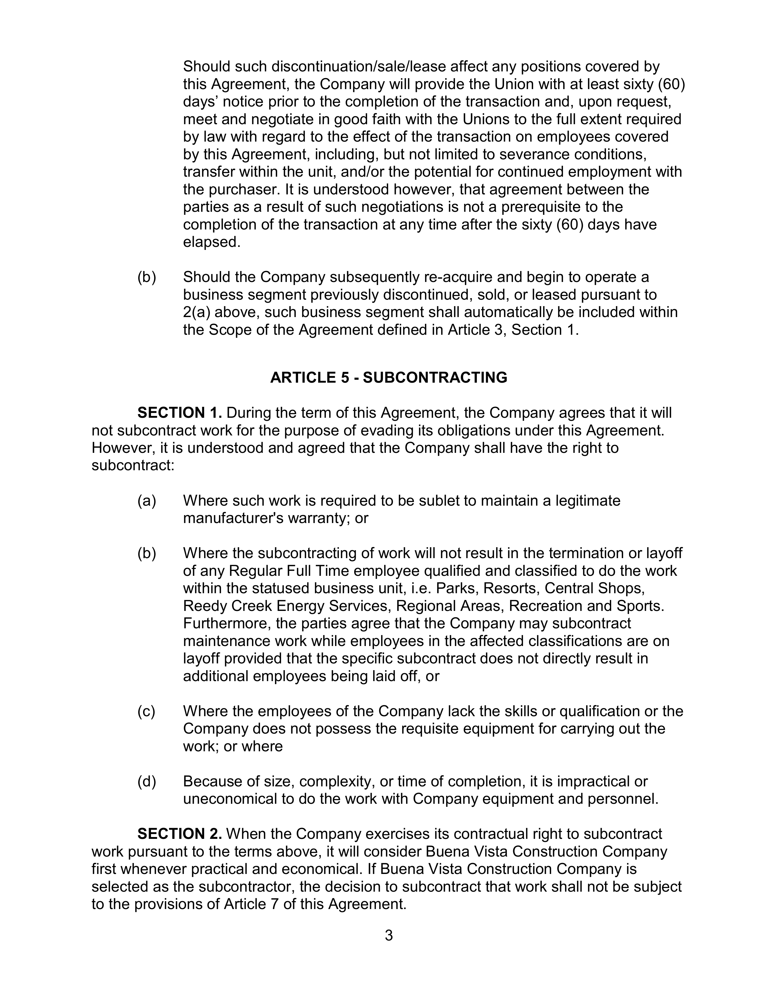 AGREEMENT BETWEEN WALT DISNEY WORLD CO. AND NORTH AMERICA’S BUILDING AND TRADES UNION — page 7