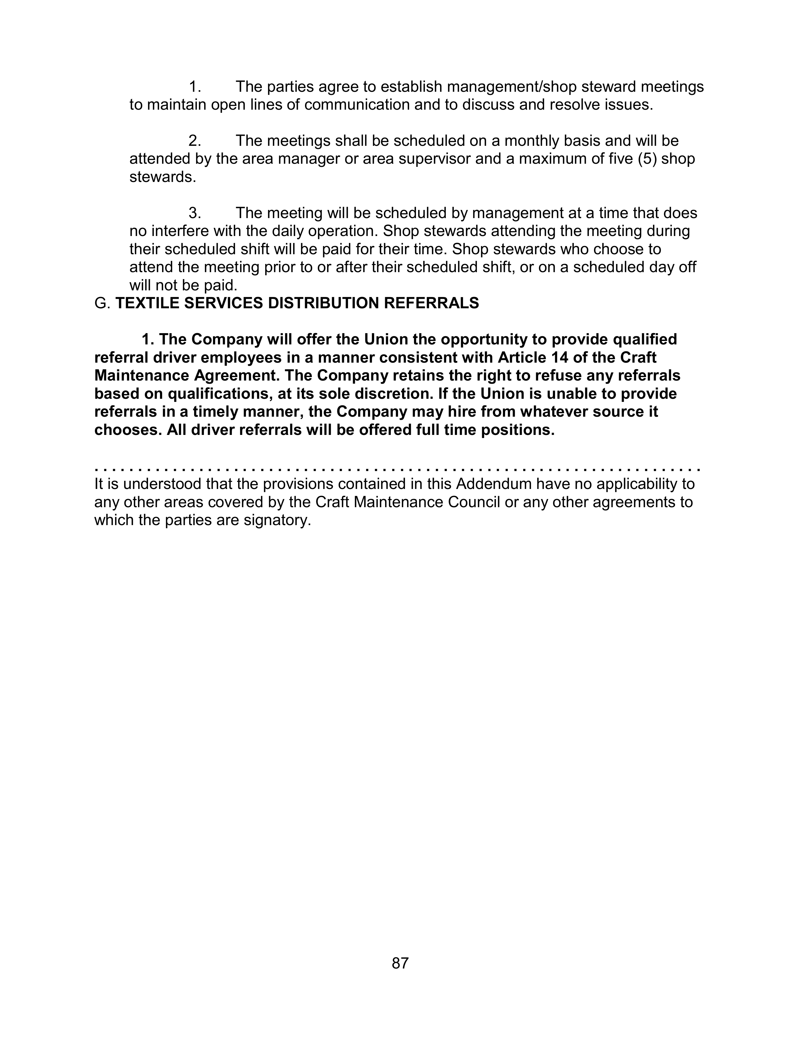 AGREEMENT BETWEEN WALT DISNEY WORLD CO. AND NORTH AMERICA’S BUILDING AND TRADES UNION — page 91