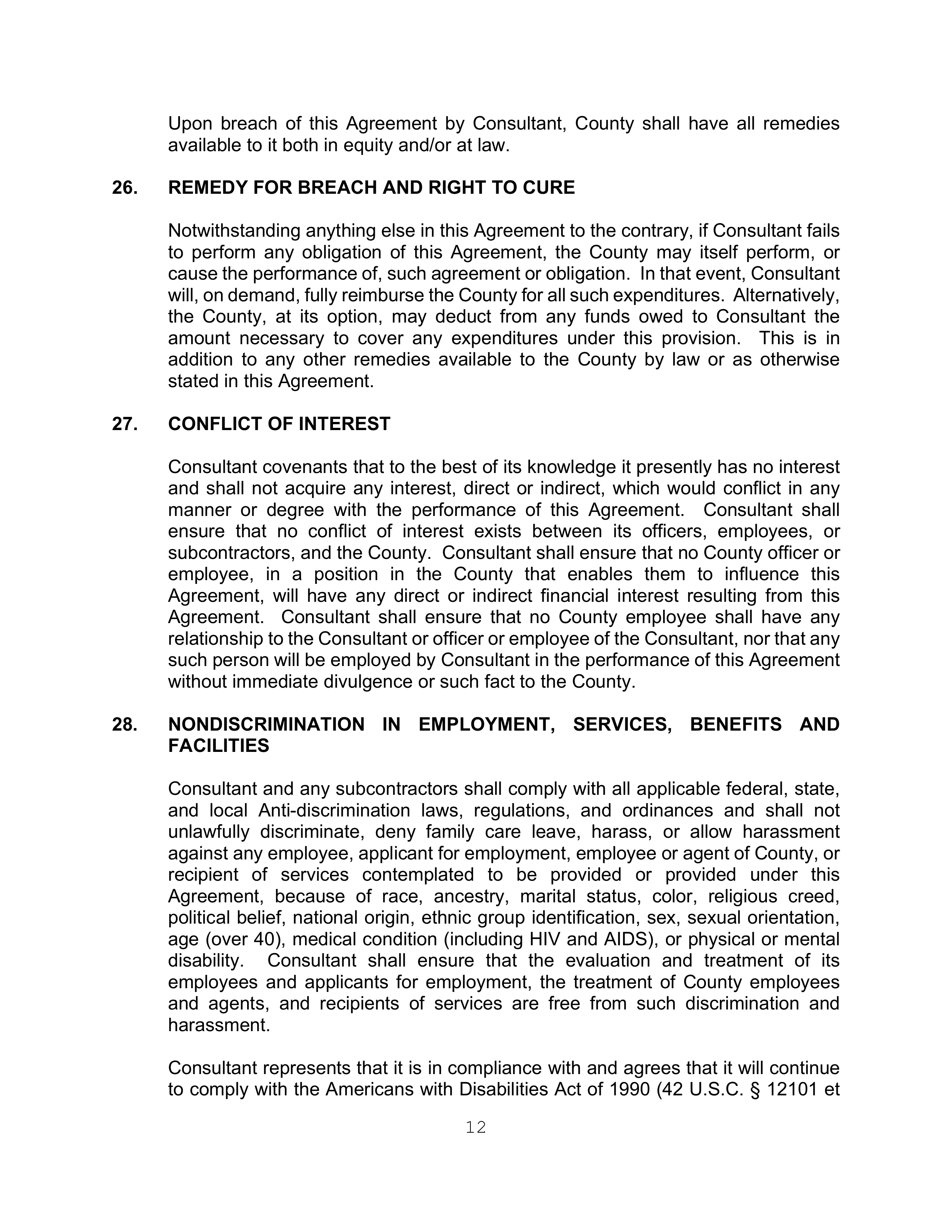 AGREEMENT FOR SPECIAL SERVICES BETWEEN KPMG LLP and MERCED COUNTY — page 12